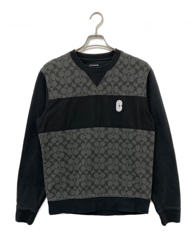 中古・古着通販】COACH (コーチ) スウェット ブラック×グレー サイズ:S