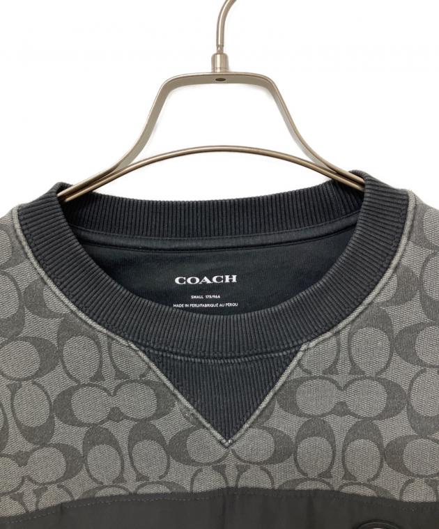 中古・古着通販】COACH (コーチ) スウェット ブラック×グレー サイズ:S