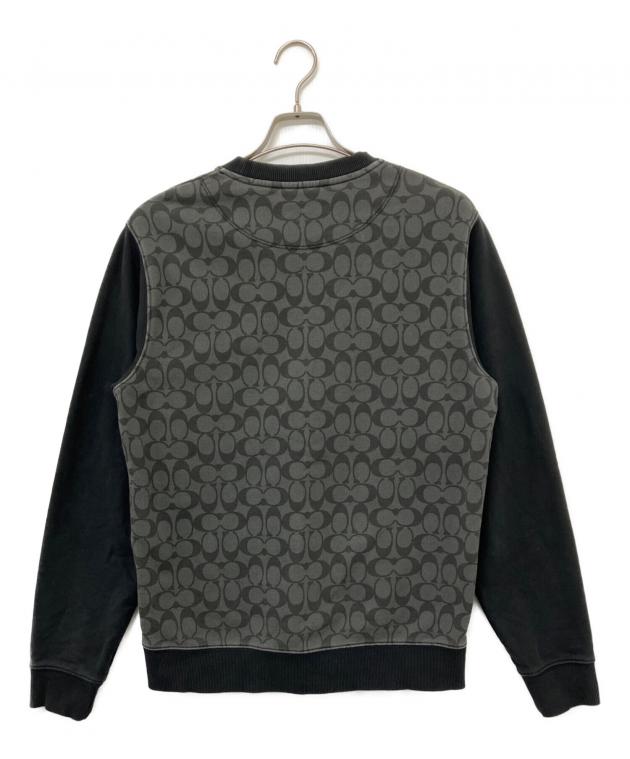 中古・古着通販】COACH (コーチ) スウェット ブラック×グレー サイズ:S