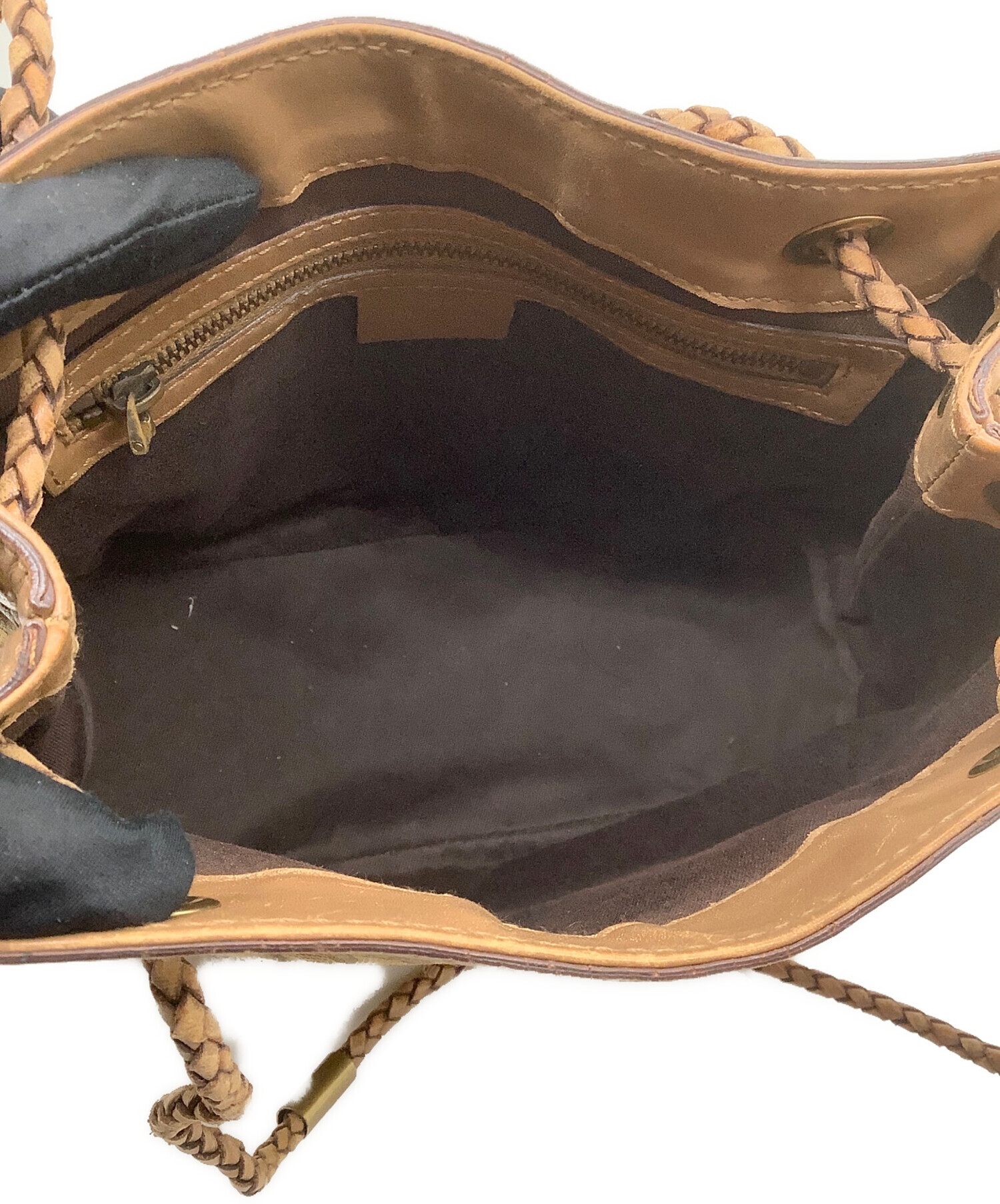 中古・古着通販】GUCCI (グッチ) 巾着ショルダーバッグ/GG ブラウン