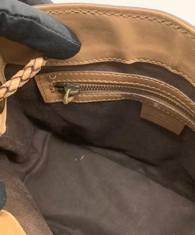 中古・古着通販】GUCCI (グッチ) 巾着ショルダーバッグ/GG ブラウン