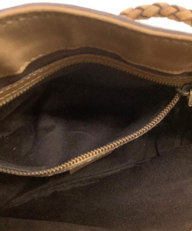 中古・古着通販】GUCCI (グッチ) 巾着ショルダーバッグ/GG ブラウン
