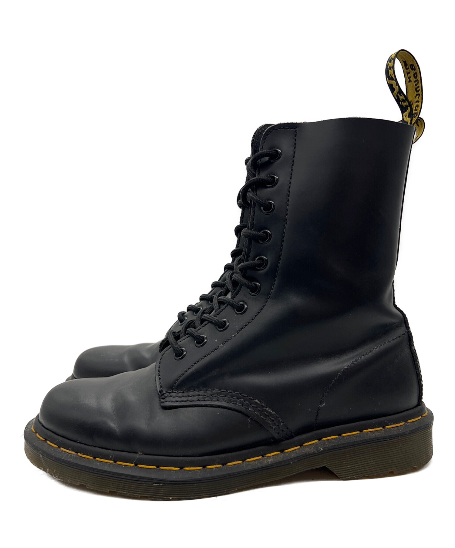Dr.MARTENS◇ブーツ/UK7/BLK/レザー/10092/10ホール/ドクターマーチン 