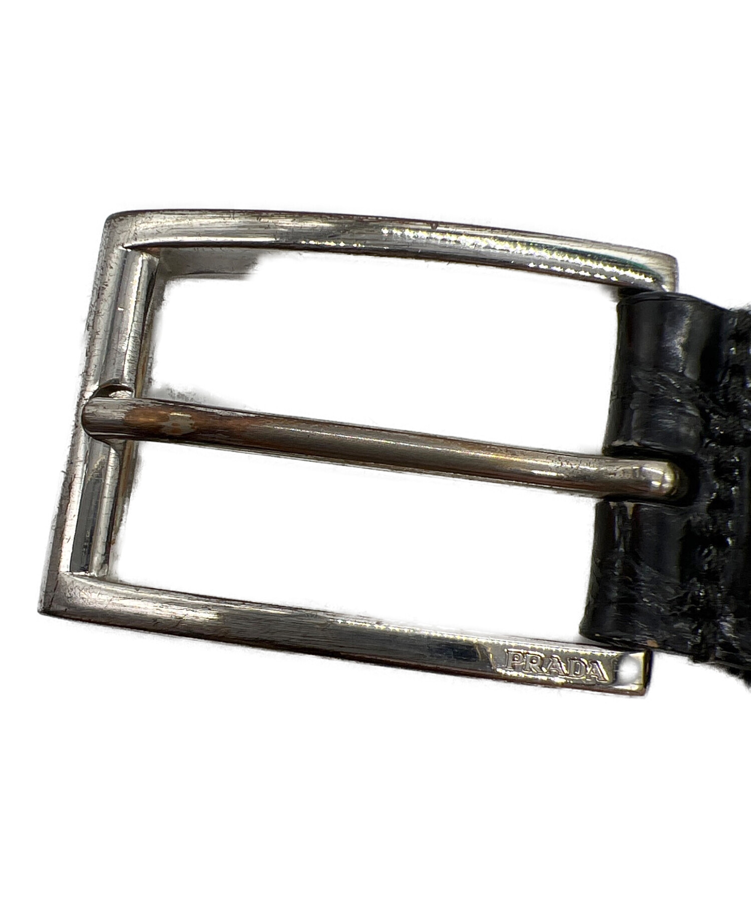 中古・古着通販】PRADA (プラダ) レザーベルト ブラック｜ブランド
