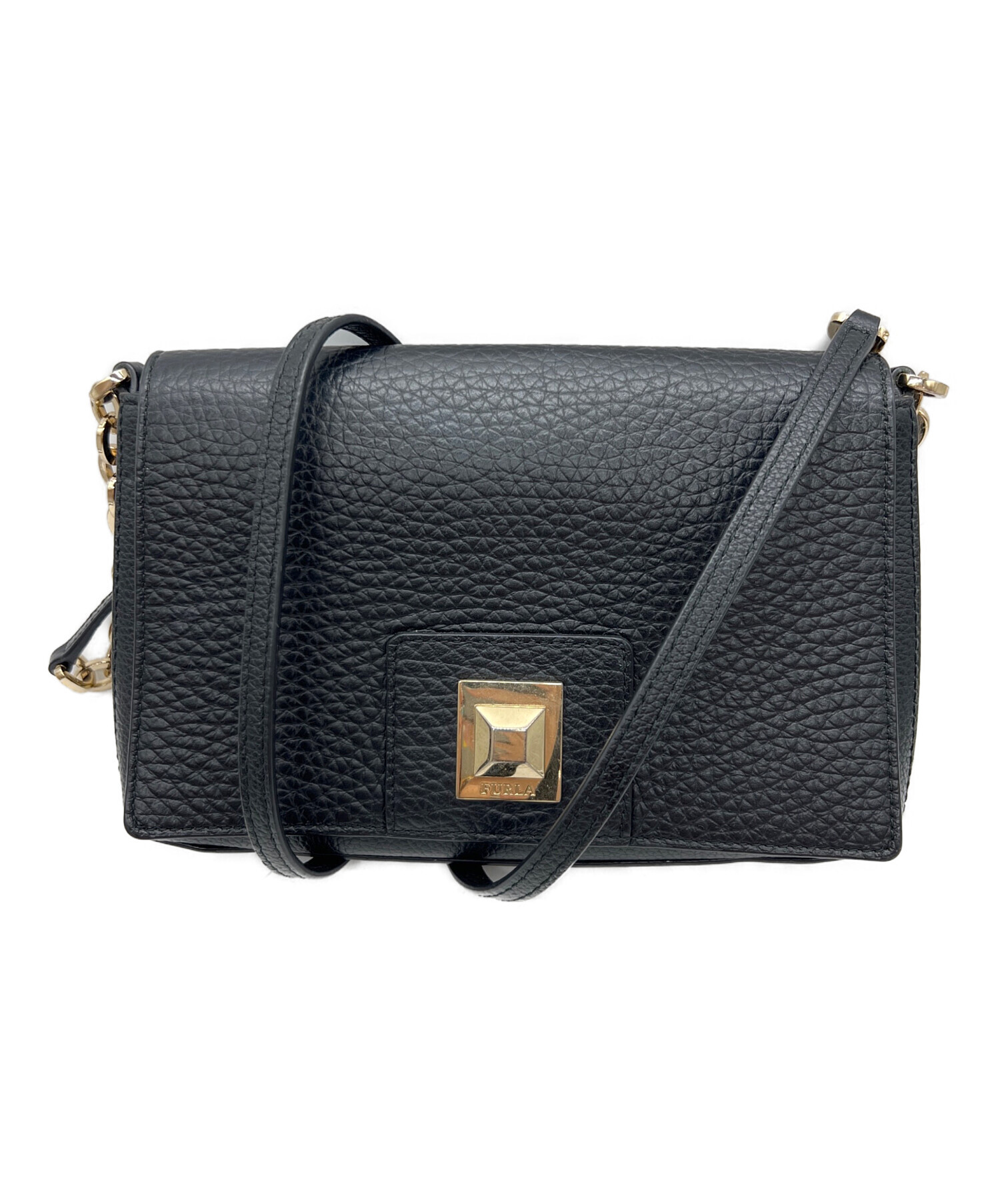 中古・古着通販】FURLA (フルラ) ショルダーバッグ ブラック｜ブランド 