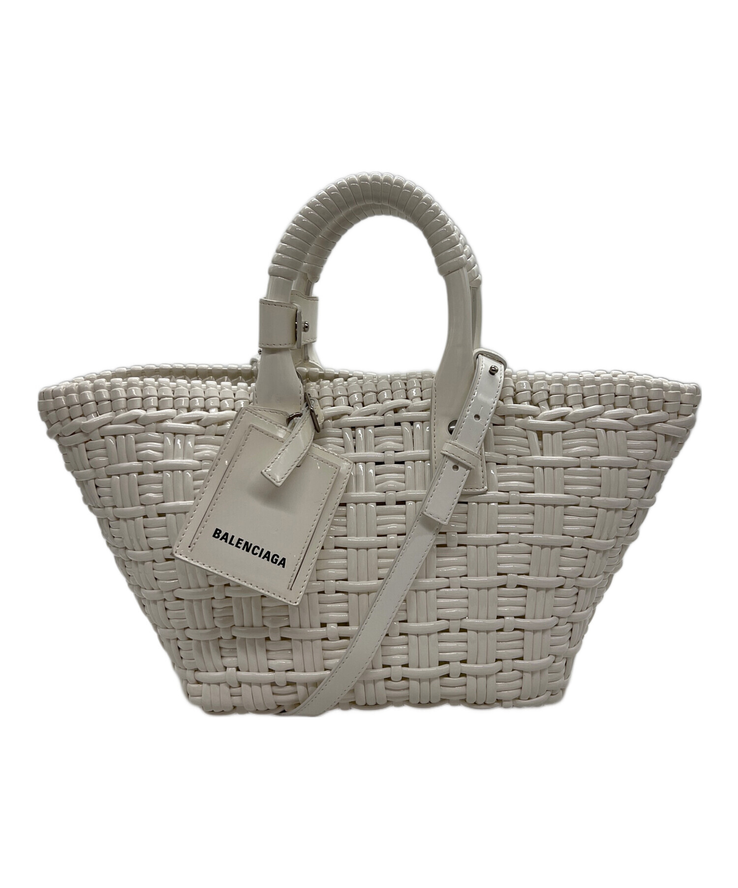 日本限定！極美品BALENCIAGA ビストロバッグXS グレージュ 中古・古着通販】BALENCIAGA (バレンシアガ) ビストロ XS BASKET BAG