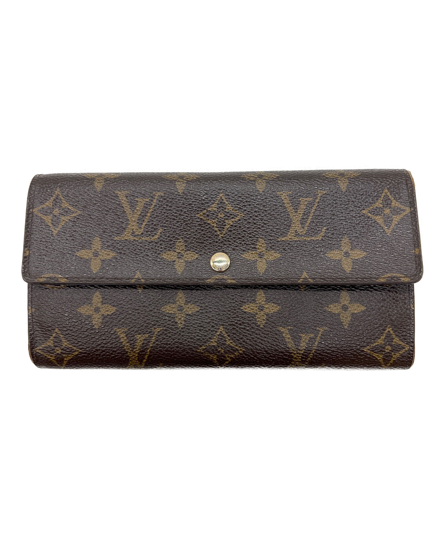 大*福様 Louis Vuitton 長財布 ダークブラウン 中古・古着通販】LOUIS VUITTON (ルイ ヴィトン) 長財布 ブラウン