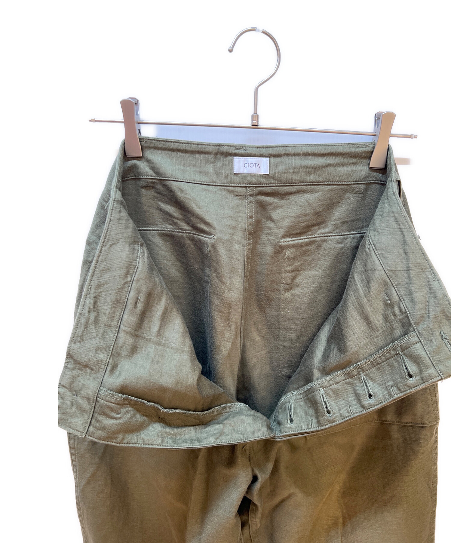 中古・古着通販】CIOTA (シオタ) ベイカーパンツ グリーン サイズ:4