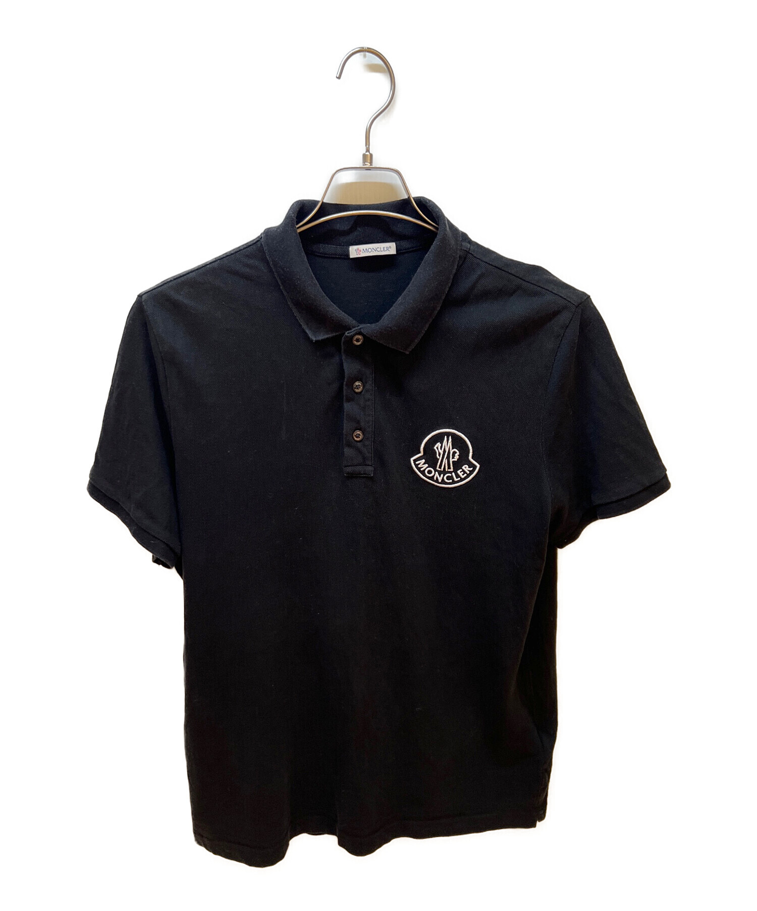 中古・古着通販】MONCLER (モンクレール) ポロシャツ ブラック サイズ