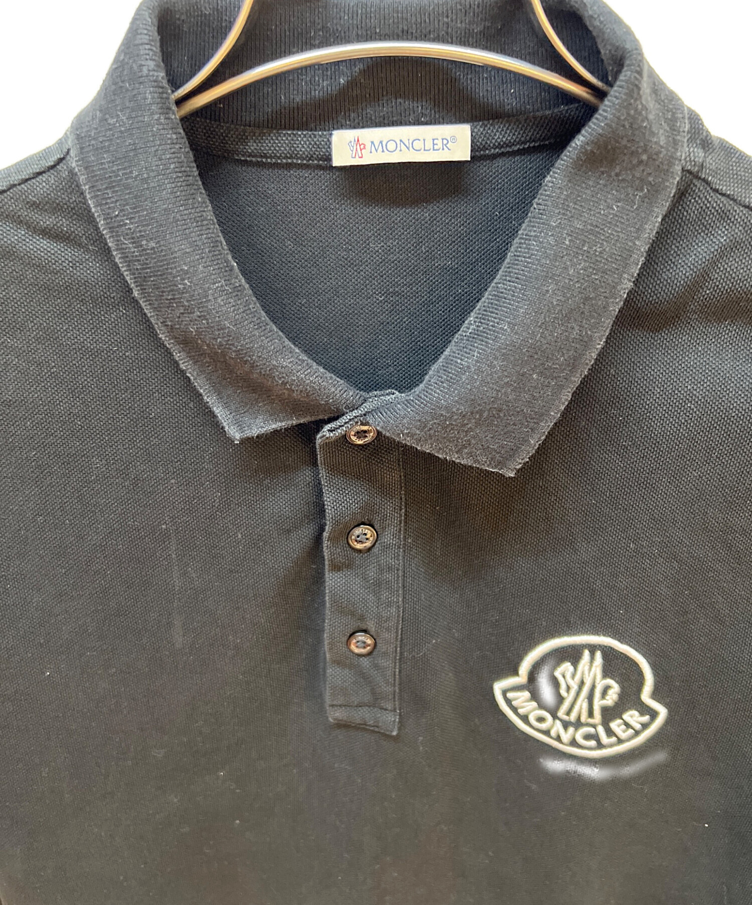 中古・古着通販】MONCLER (モンクレール) ポロシャツ ブラック サイズ