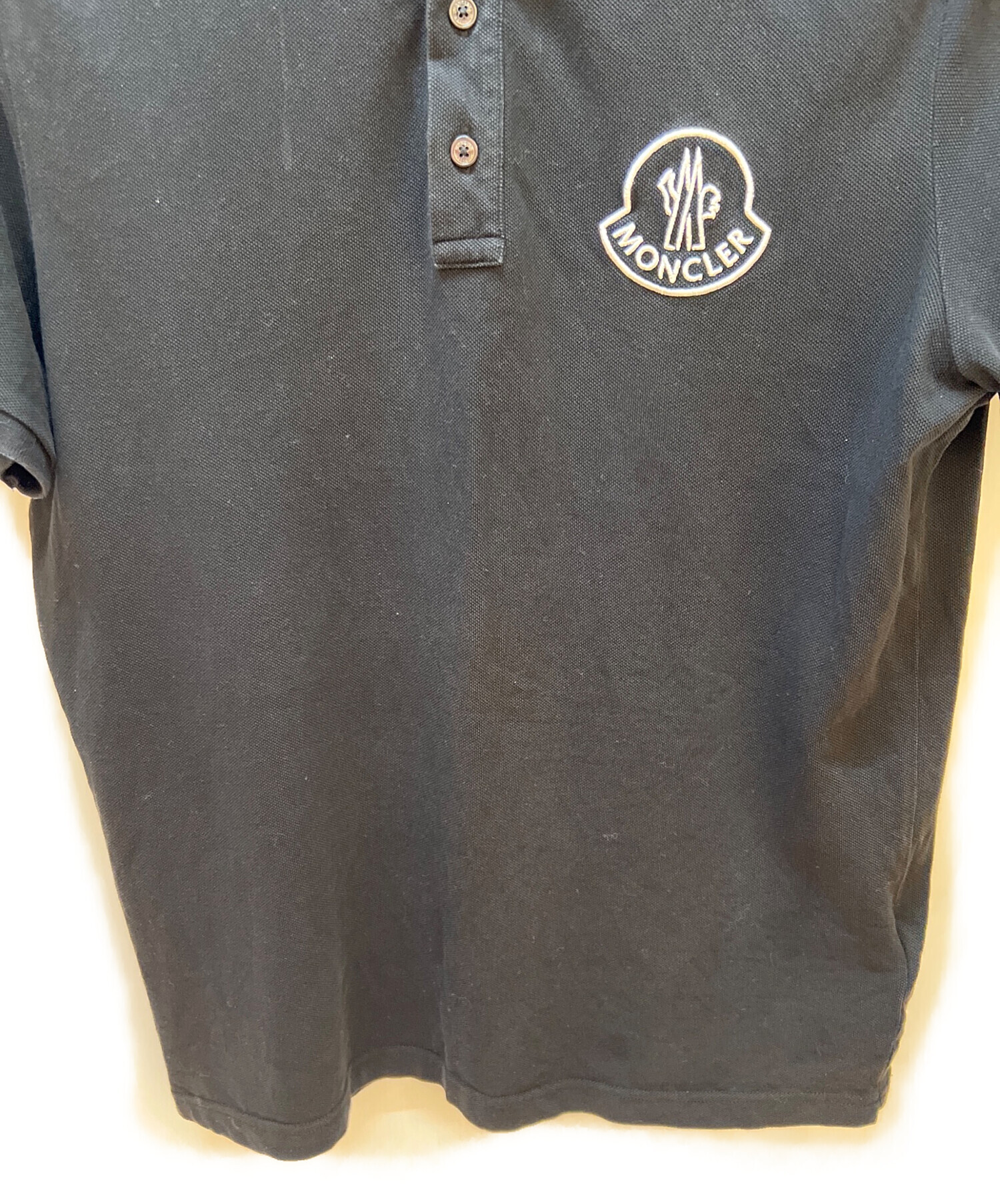 中古・古着通販】MONCLER (モンクレール) ポロシャツ ブラック サイズ