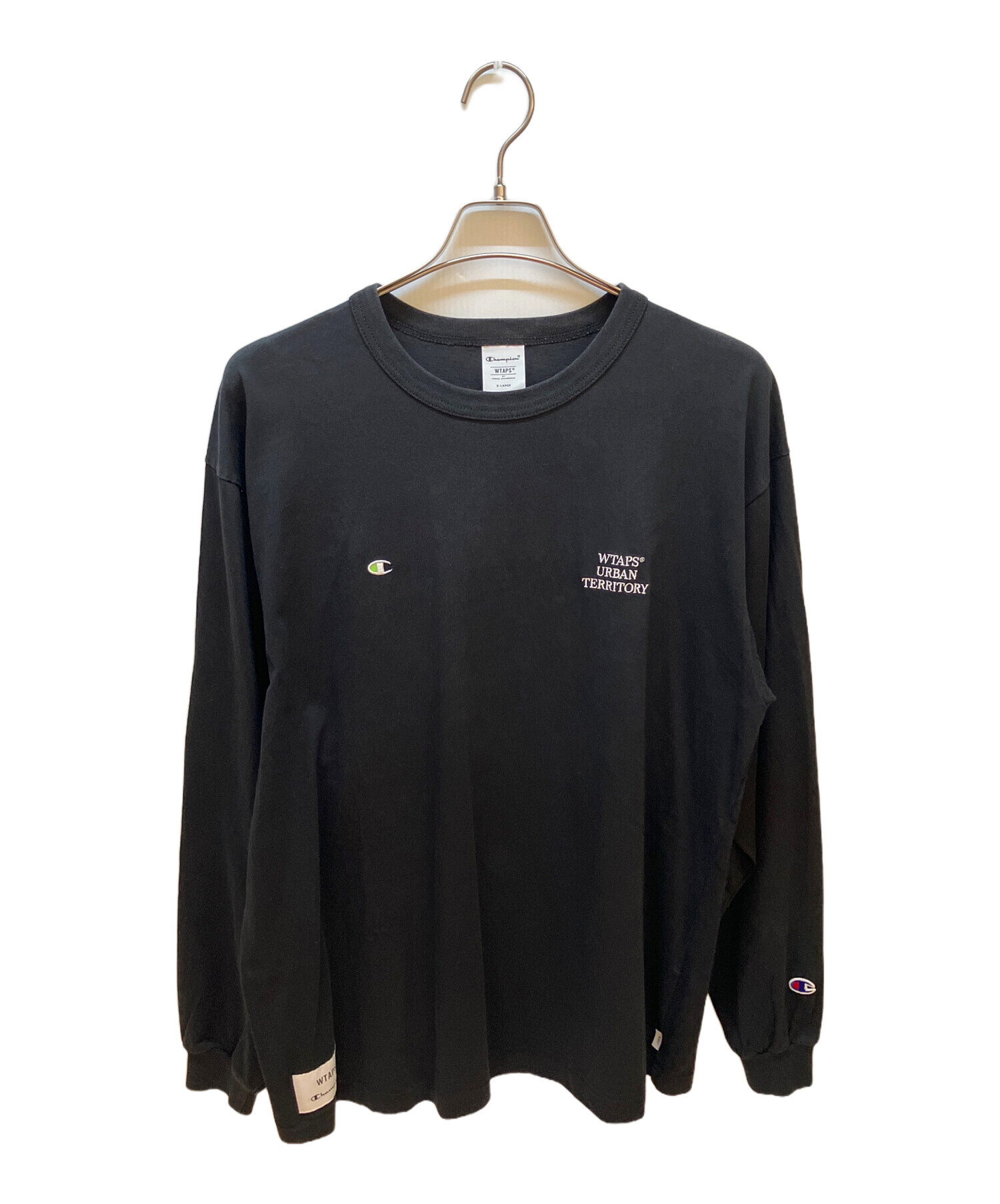 WTAPS ブラック 長袖カットソー Champion 中古・古着通販】Champion (チャンピオン) WTAPS (ダブルタップス