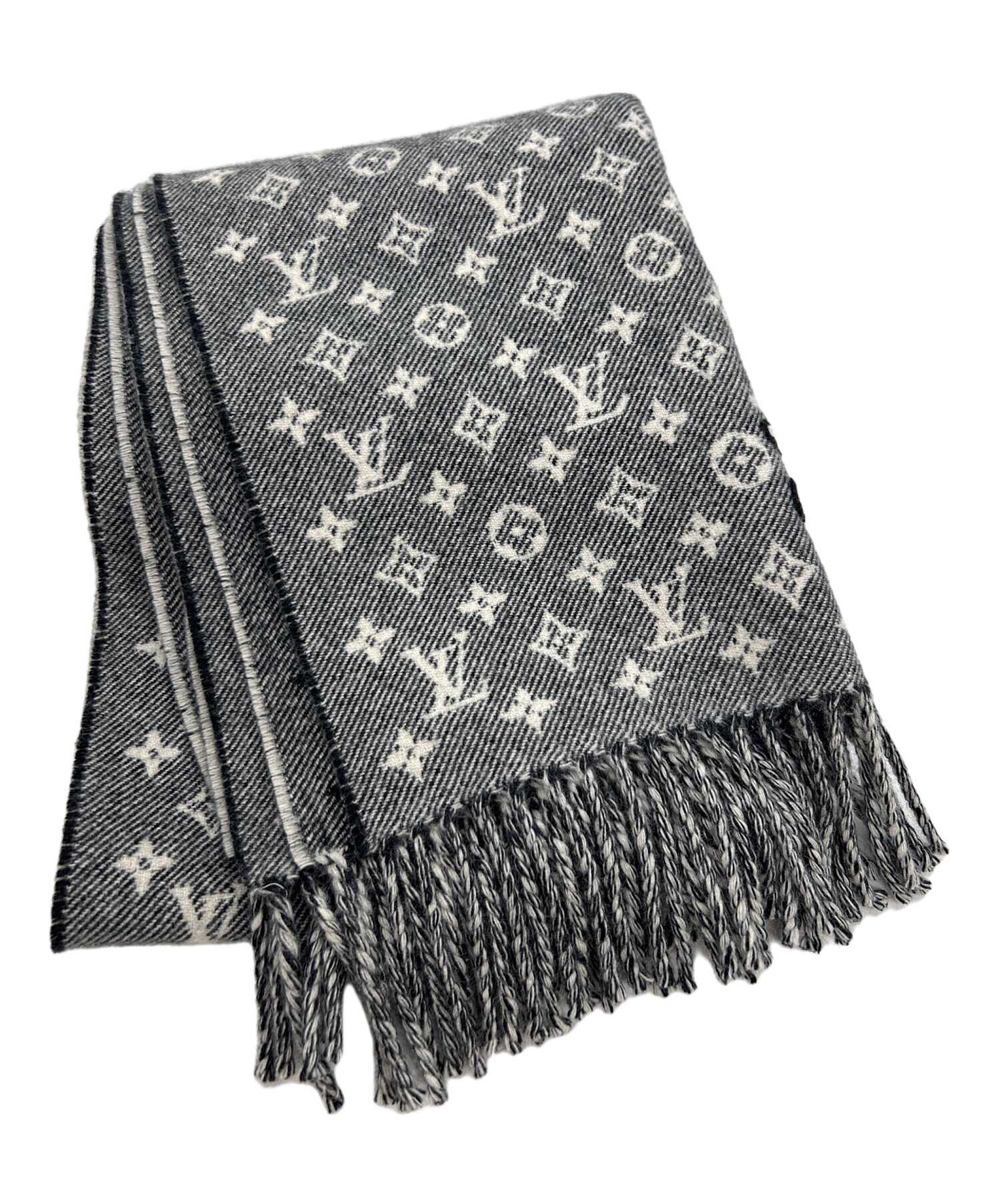 LOUIS VUITTON エシャルプ・デニムエンベリッシュド M71358 中古・古着通販】LOUIS VUITTON (ルイ ヴィトン) エシャルプ・デニム