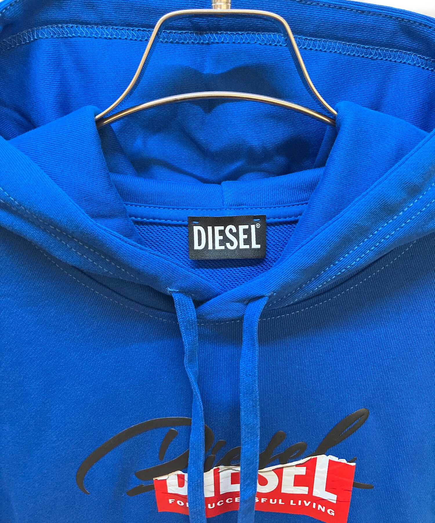 【激レア/Y2K】55DSL ディーゼル フルジップパーカー ブルー系 XL 中古・古着通販】DIESEL (ディーゼル) パーカー ブルー サイズ:L