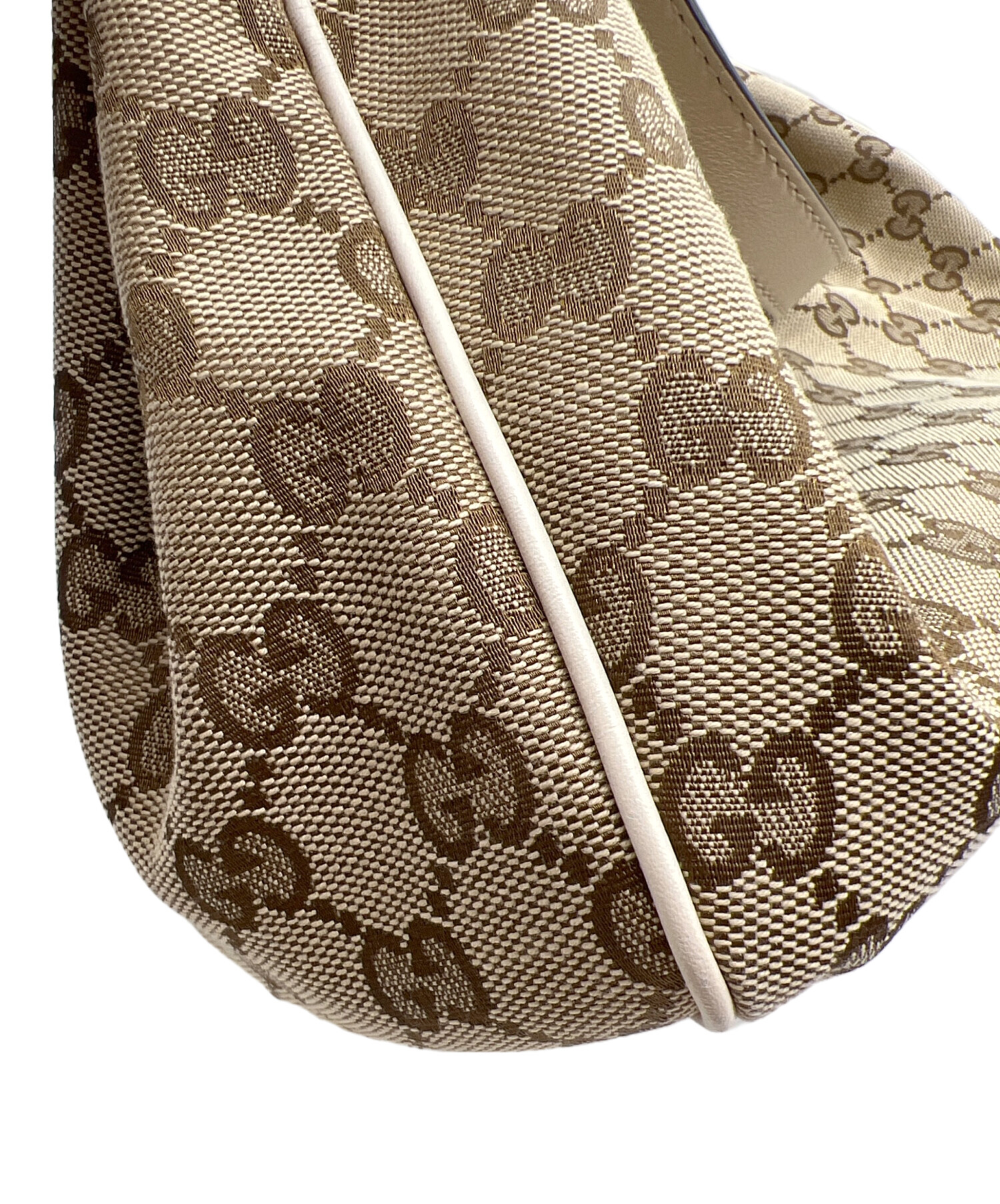 中古・古着通販】GUCCI (グッチ) トートバッグ ベージュ×ホワイト