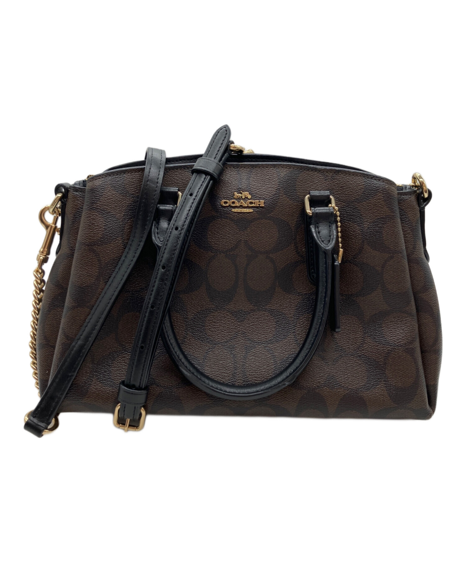 COACH コーチ　ダークブラウン 2WAYバッグ 中古・古着通販】COACH (コーチ) 2WAYバッグ ブラウン｜ブランド・古着
