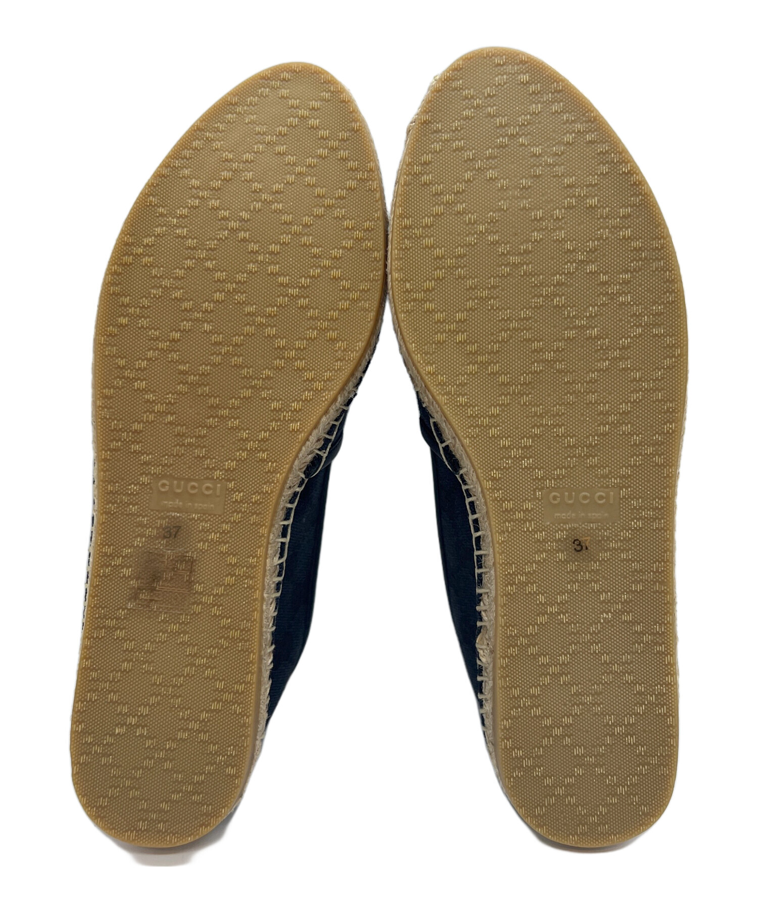 中古・古着通販】GUCCI (グッチ) エスパドリーユ ブラック サイズ:37