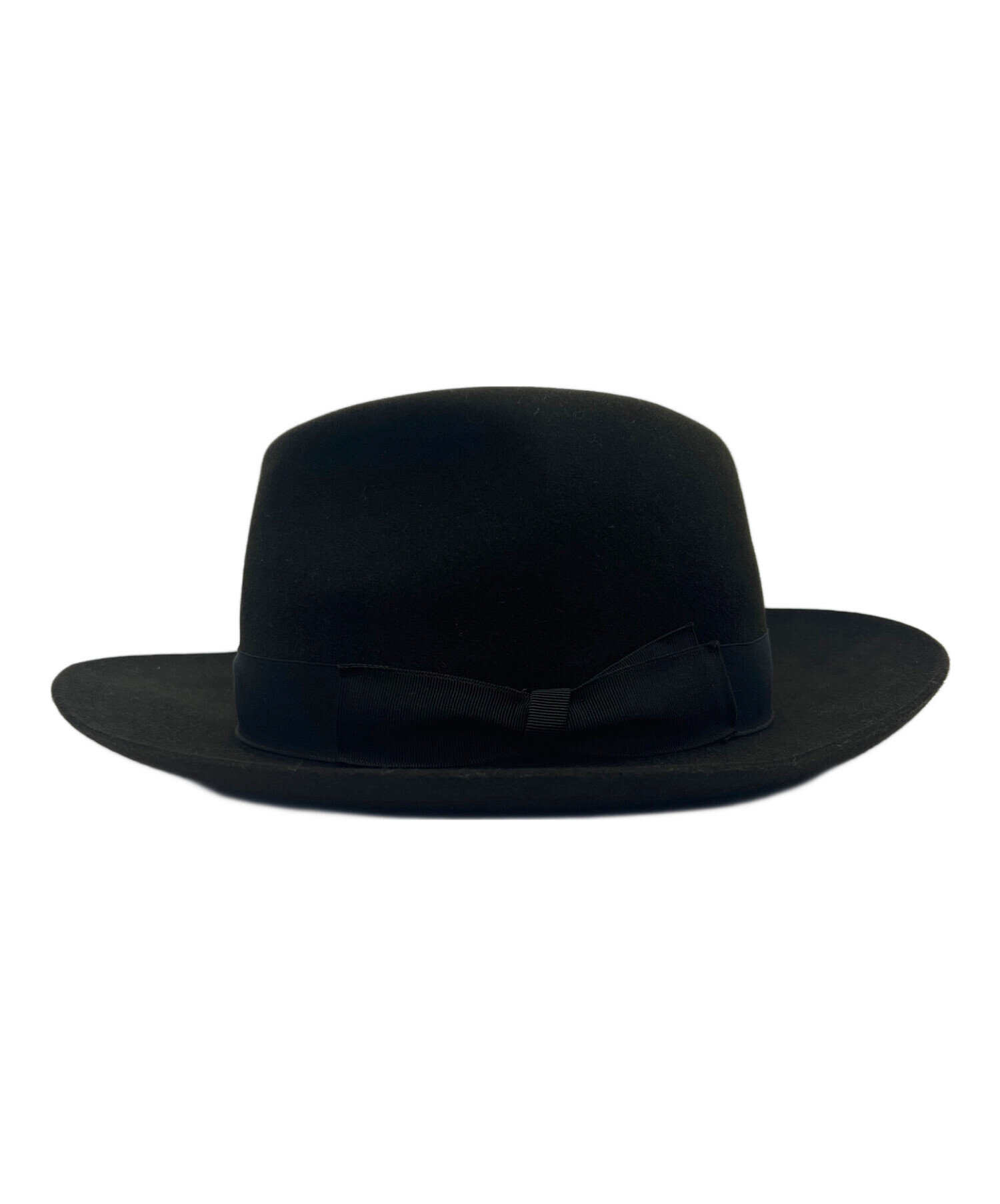 Borsalino ボルサリーノ ハット  黒 【古着】【中古】【送料無料】 中古・古着通販】BORSALINO (ボルサリーノ) ハット/VICTOR ブラウン