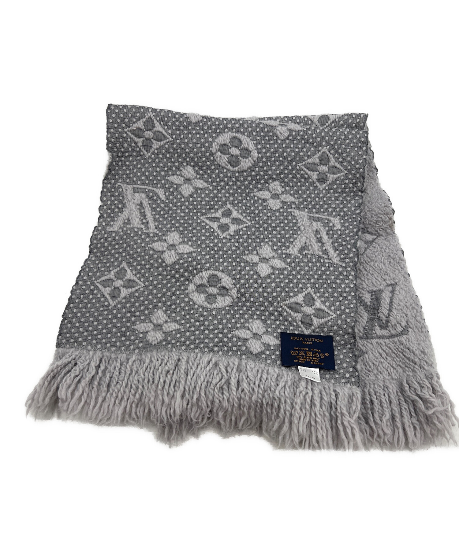 Louis Vuitton グレー マフラー ロゴ入り 中古・古着通販】LOUIS VUITTON (ルイ ヴィトン) マフラー/エシャルプ