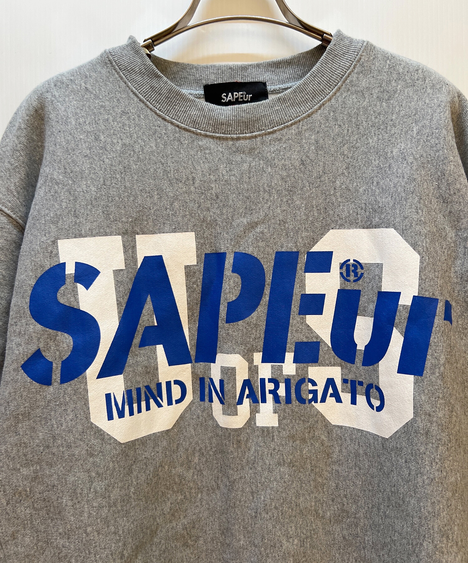 中古・古着通販】SAPEur (サプール) クルーネックスウェット グレー