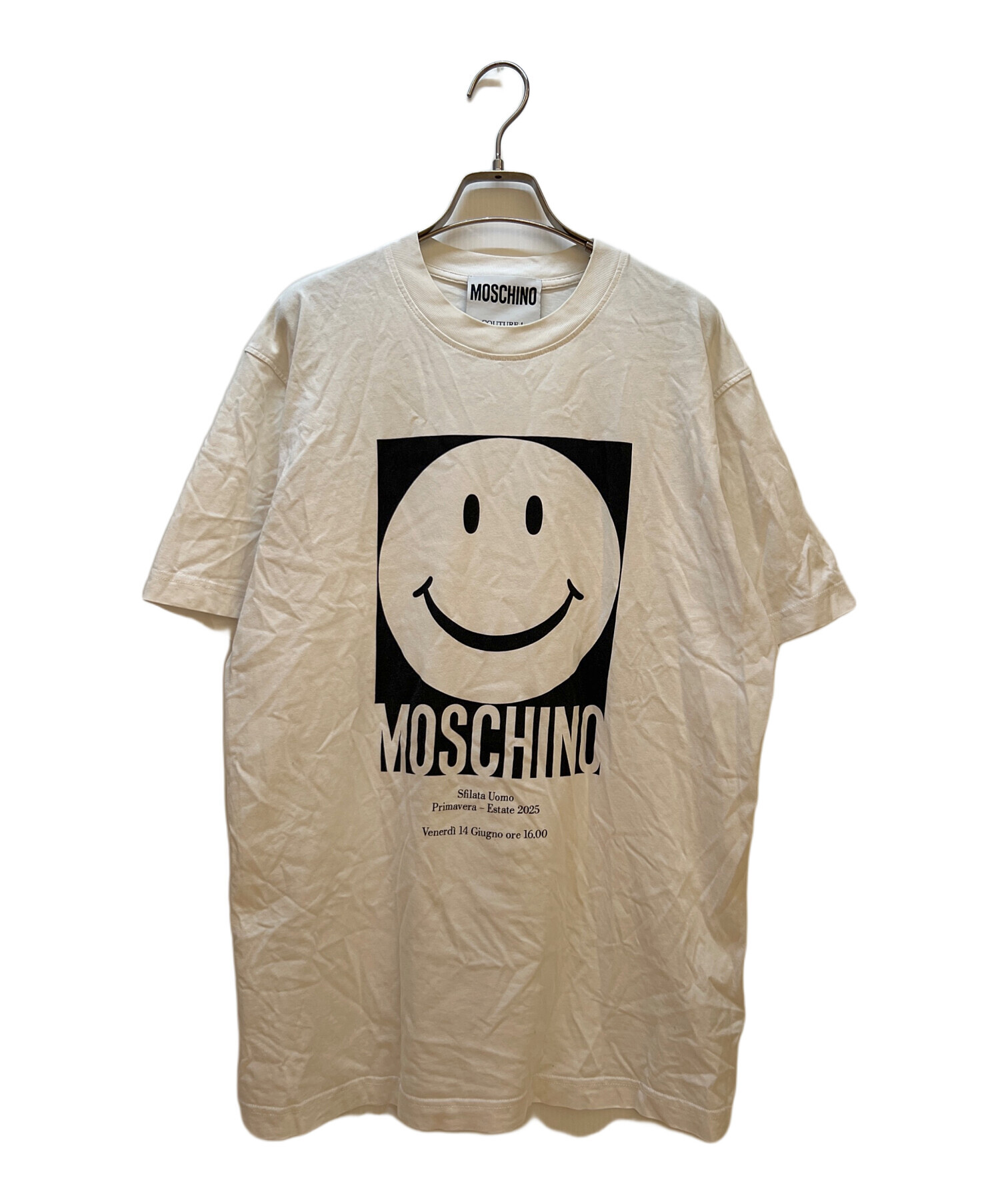 中古・古着通販】MOSCHINO (モスキーノ) プリントTシャツ ホワイト