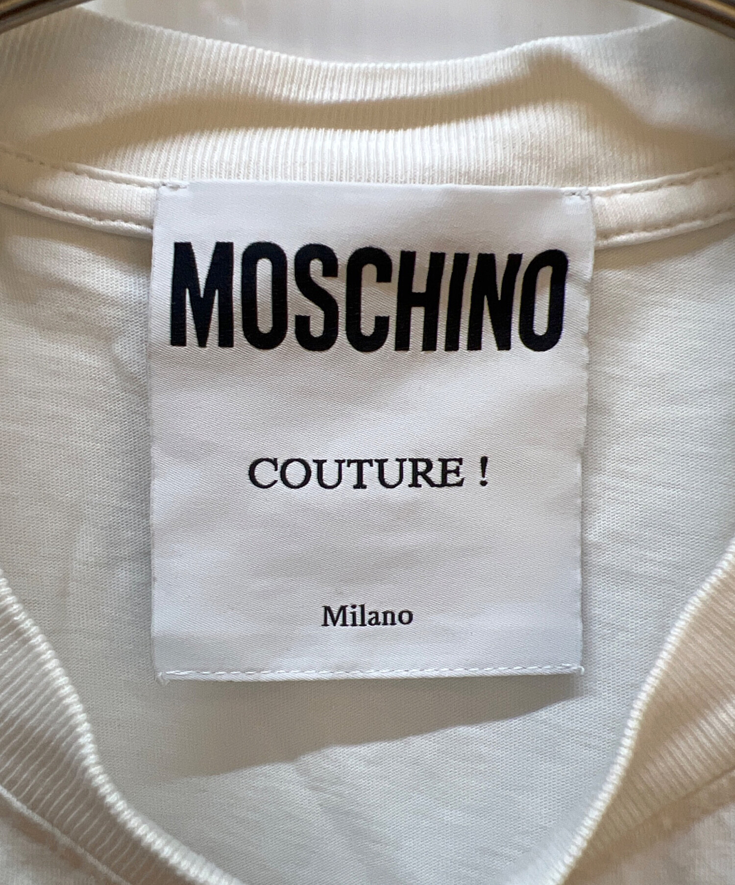 MOSCHINO モスキーノ スウェット M 白 【古着】【中古】【送料無料】 中古・古着通販】MOSCHINO (モスキーノ) プリントTシャツ ホワイト