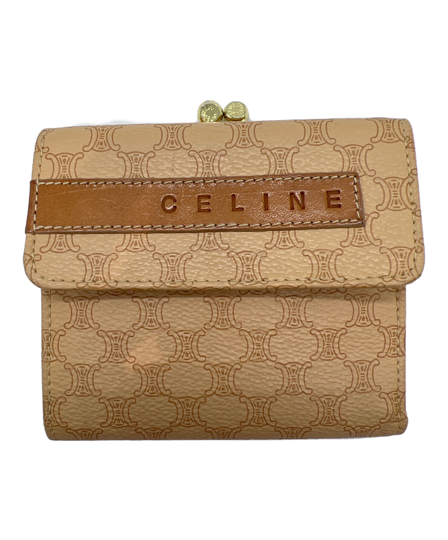 セリーヌ CELINE ビンテージ 財布 マカダム　未使用で購入いたしました！ 中古・古着通販】CELINE (セリーヌ) 3つ折り財布/マカダム ブラウン
