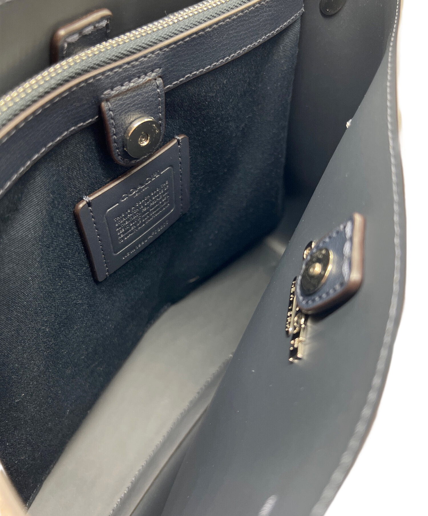 中古・古着通販】COACH (コーチ) ハンドバッグ アイボリー｜ブランド
