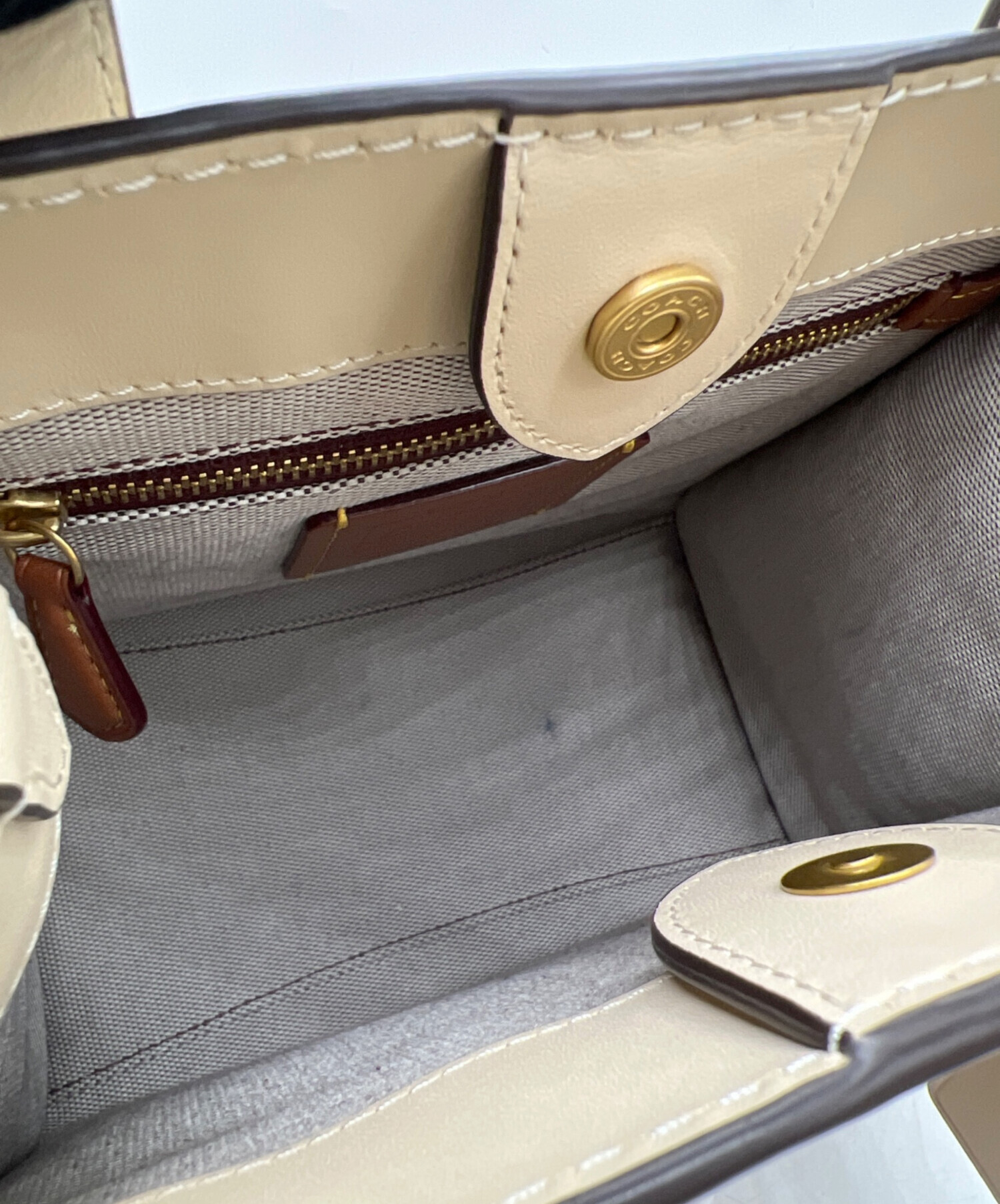 中古・古着通販】COACH (コーチ) 2WAYショルダーバッグ ベージュ 
