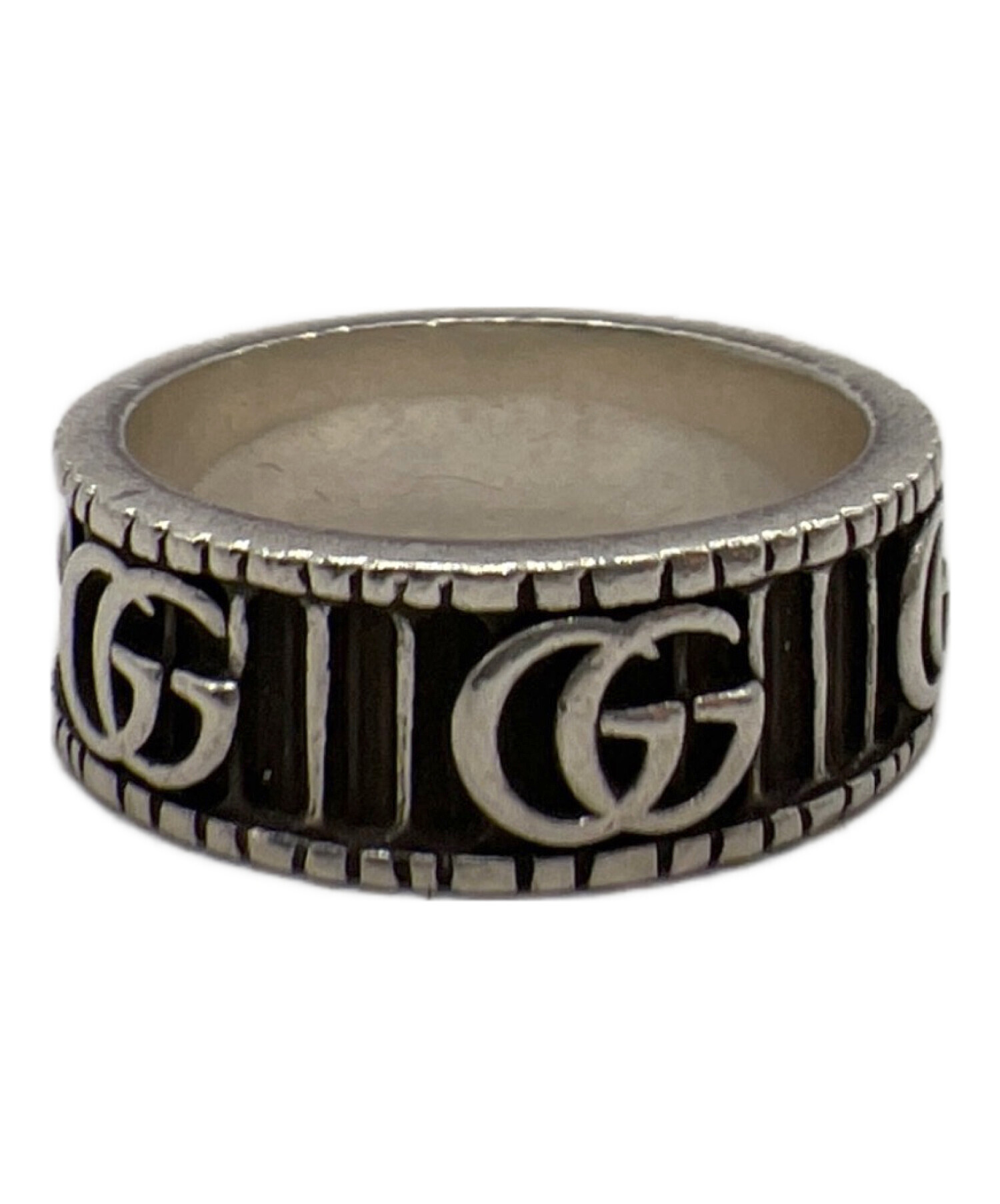 中古・古着通販】GUCCI (グッチ) ダブルGワイドリング シルバー サイズ