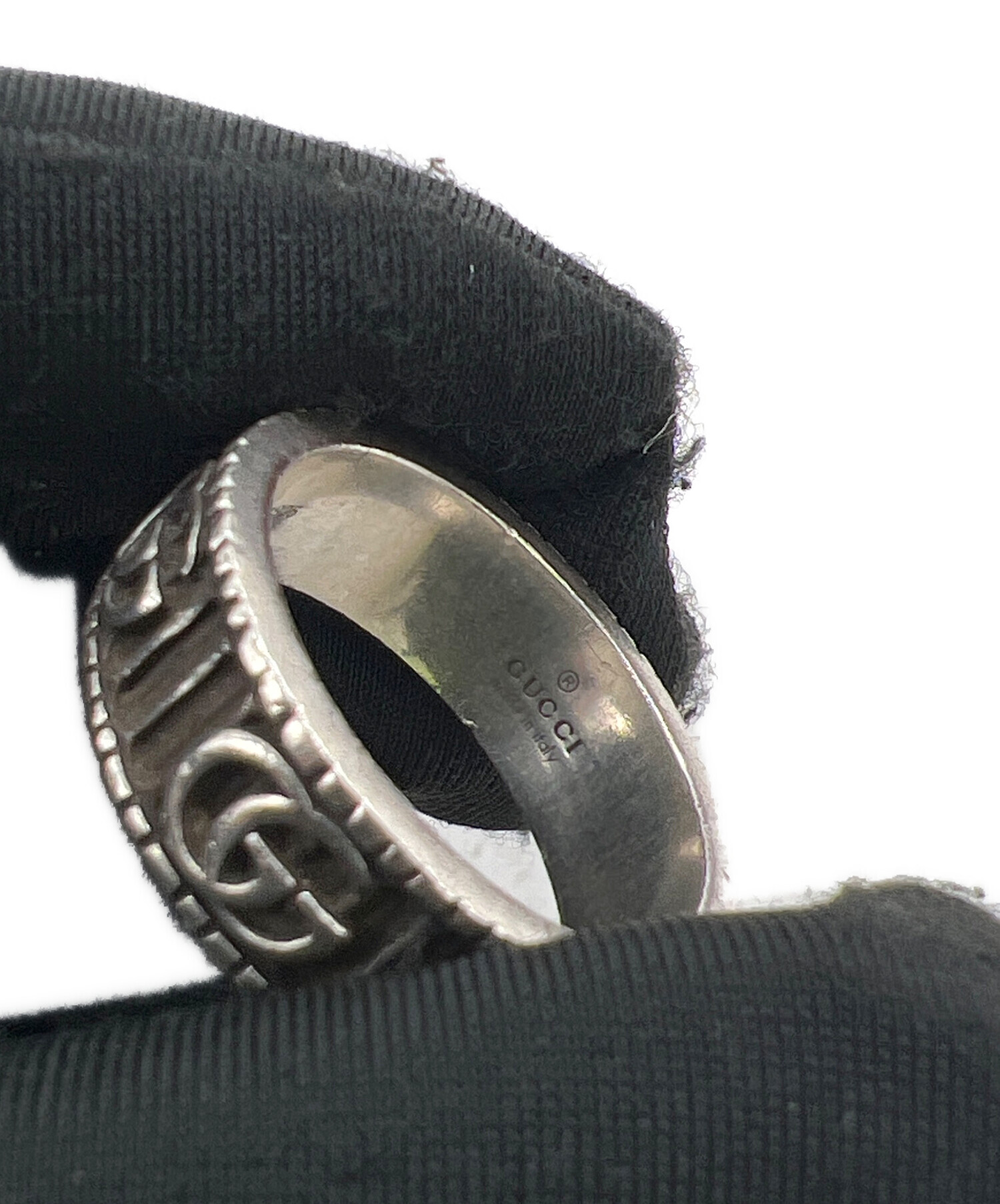 中古・古着通販】GUCCI (グッチ) ダブルGワイドリング シルバー サイズ