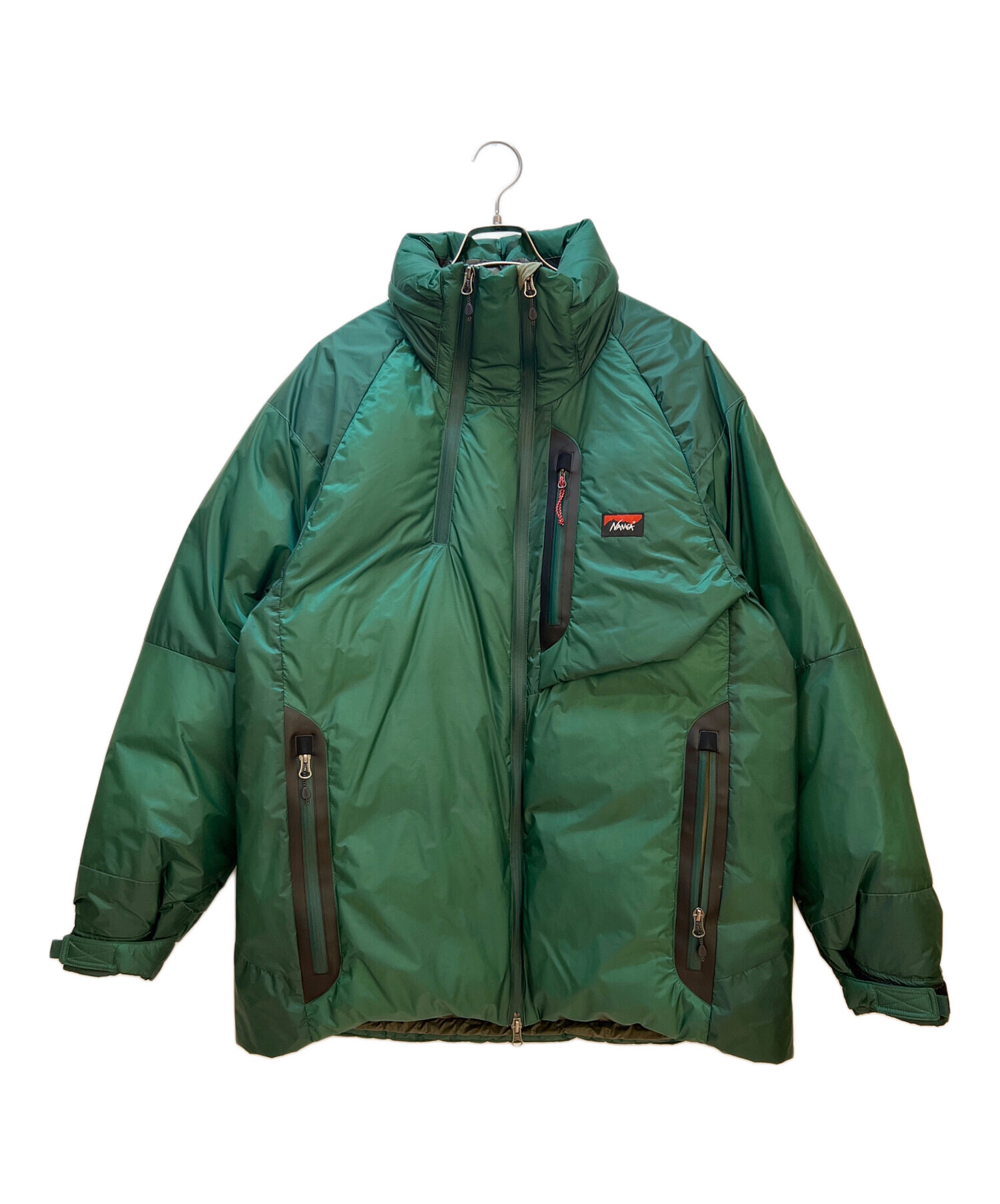 iD NANGA ダウンジャケット XL オリーブグリーン 中古・古着通販】NANGA (ナンガ) ダウンジャケット グリーン サイズ:XL