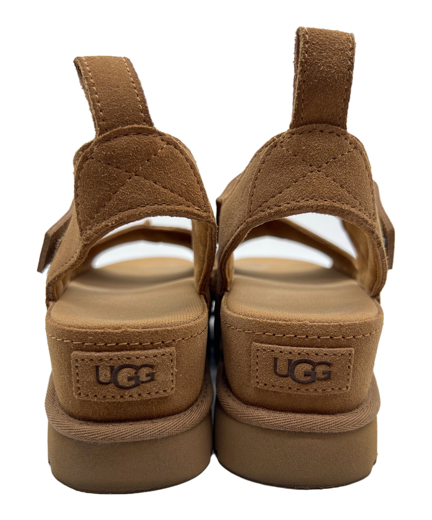 UGG スエード スポーツサンダル ブラウン 中古・古着通販】UGG (アグ) スエードサンダル ブラウン サイズ:23.5