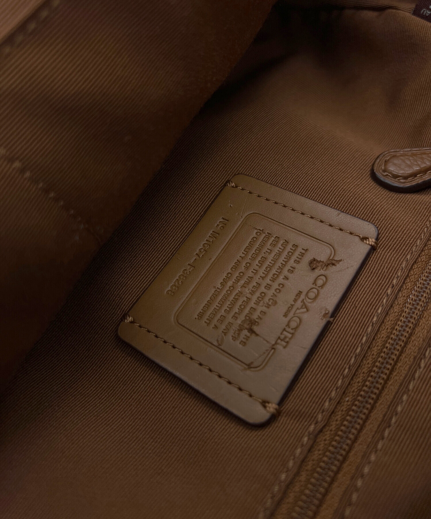 中古・古着通販】COACH (コーチ) レザーリュック ブラウン｜ブランド
