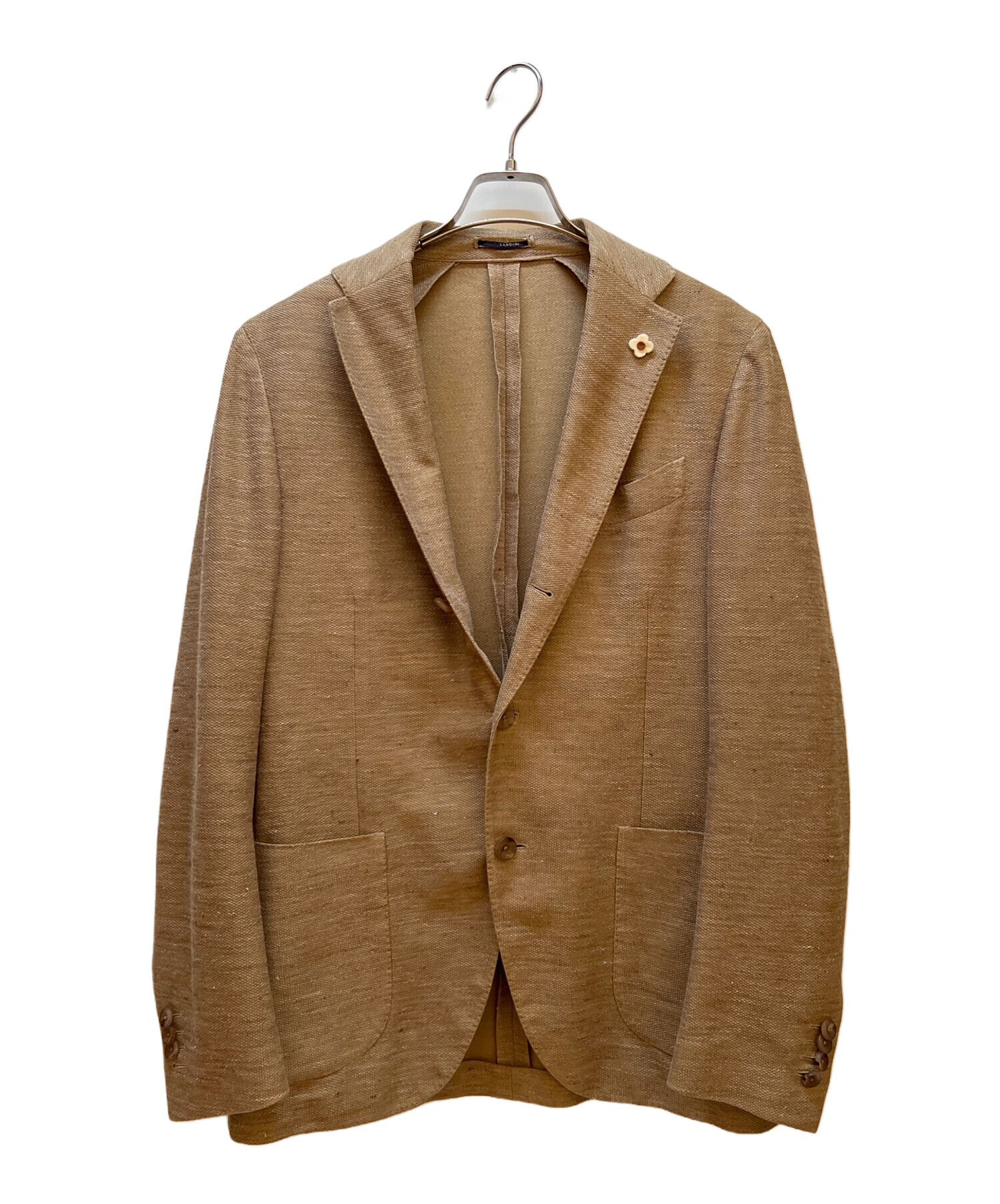 LARDINI テーラードジャケット キャメル サイズS ラルディーニ 中古・古着通販】LARDINI (ラルディーニ) テーラードジャケット