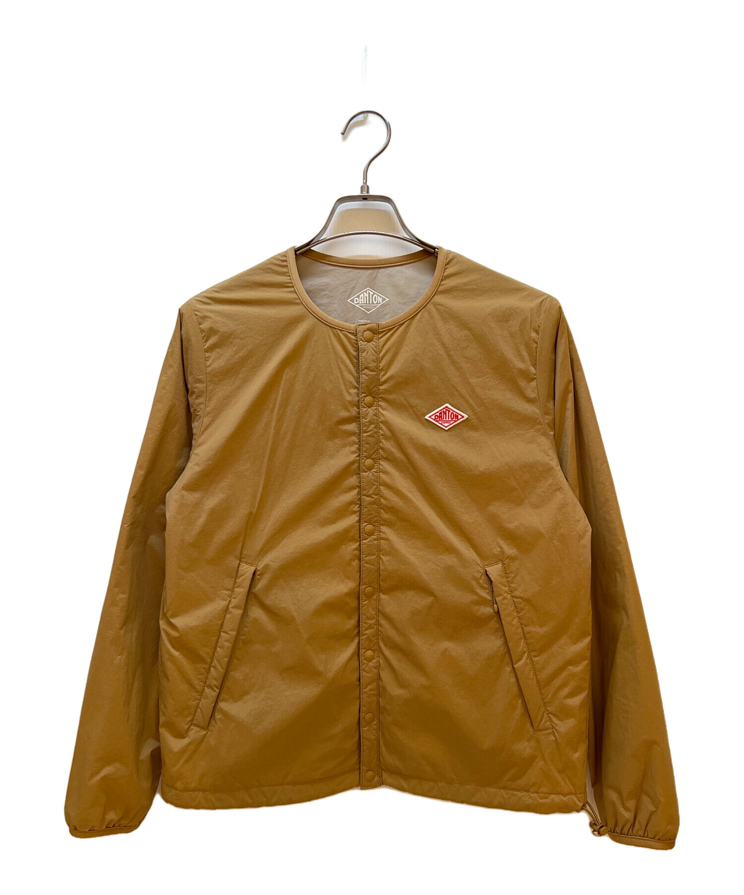 DANTON ナイロンジャケット 美品 中古・古着通販】DANTON (ダントン) ノーカラー ストレッチナイロン