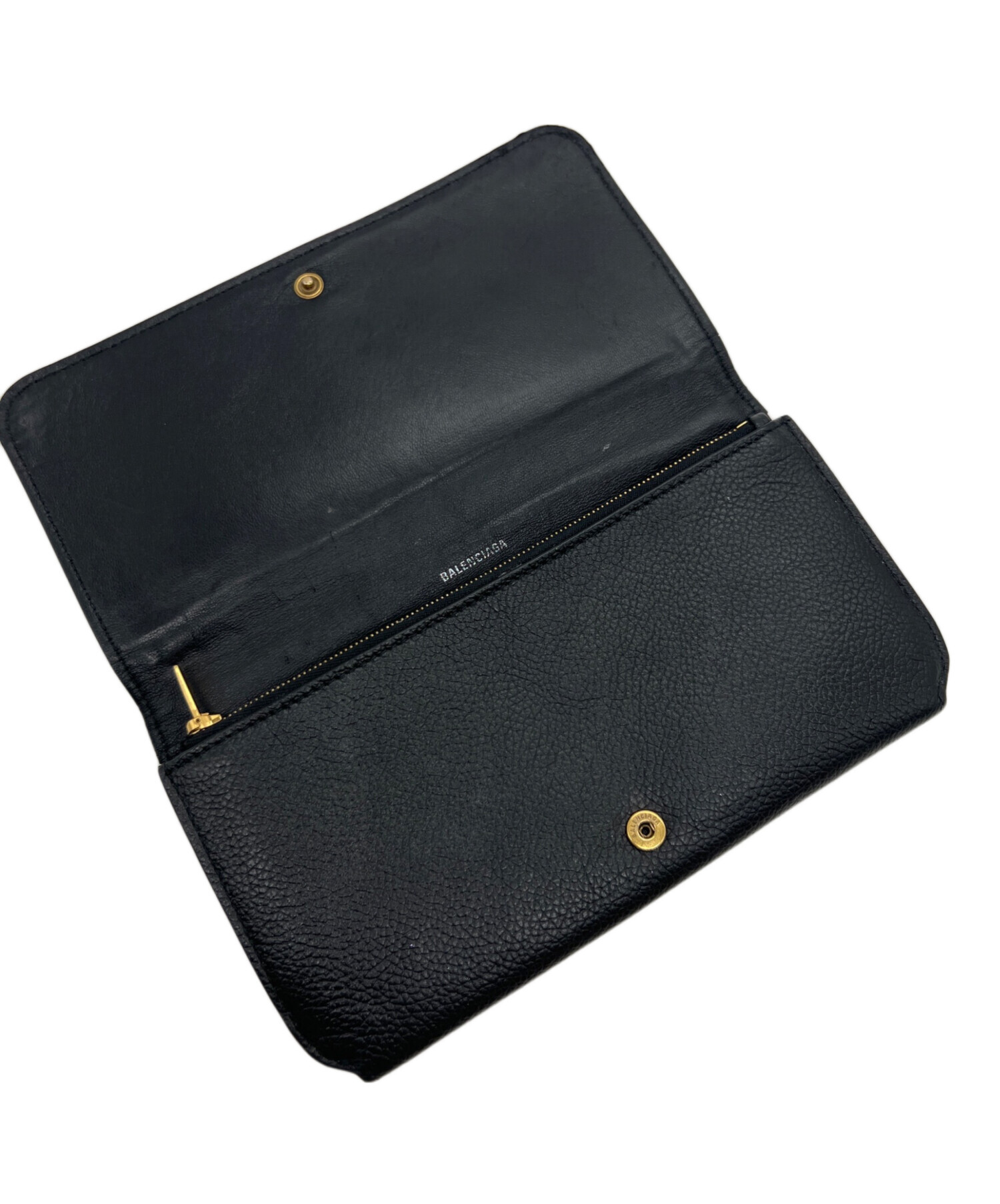 【BALENCIAGA】 ブラック 長財布 中古・古着通販】BALENCIAGA (バレンシアガ) 長財布 ブラック