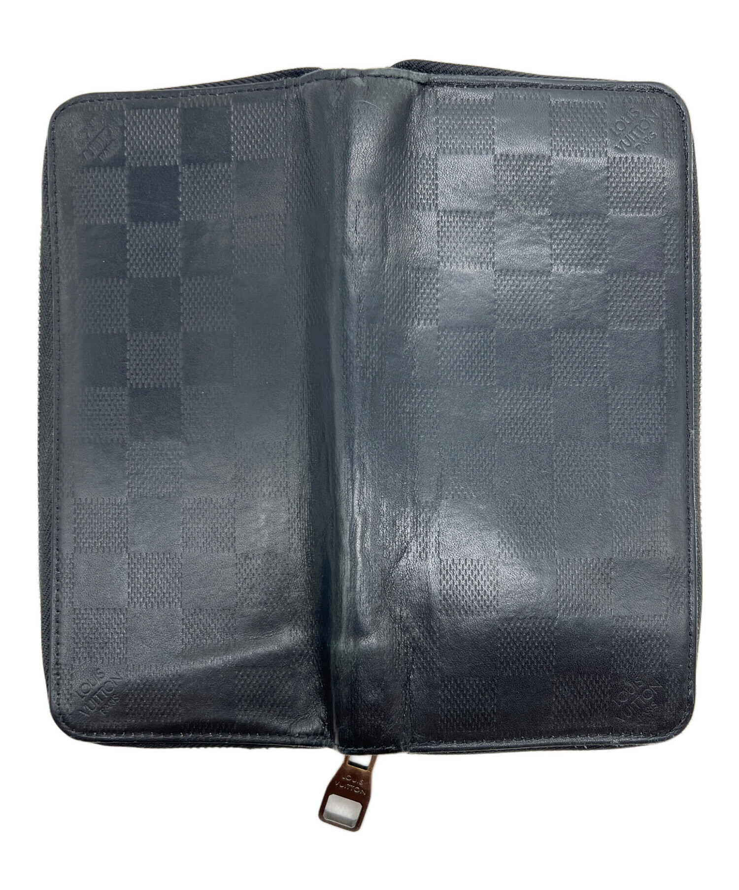 LOUIS VUITTON 長財布 ブラック ジャンク品 中古・古着通販】LOUIS VUITTON (ルイ ヴィトン) 長財布 ブラック