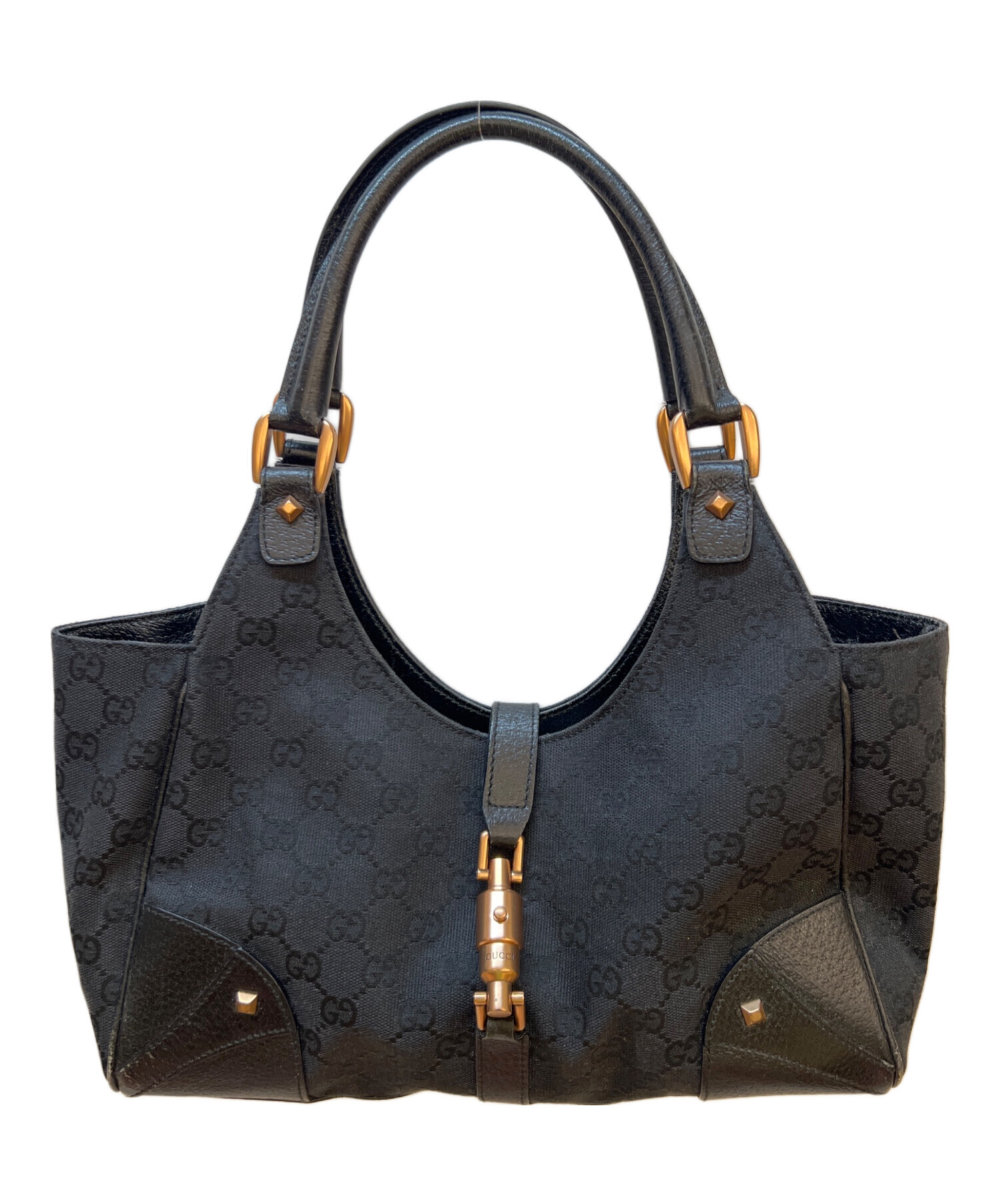中古・古着通販】GUCCI (グッチ) ハンドバッグ ブラック｜ブランド