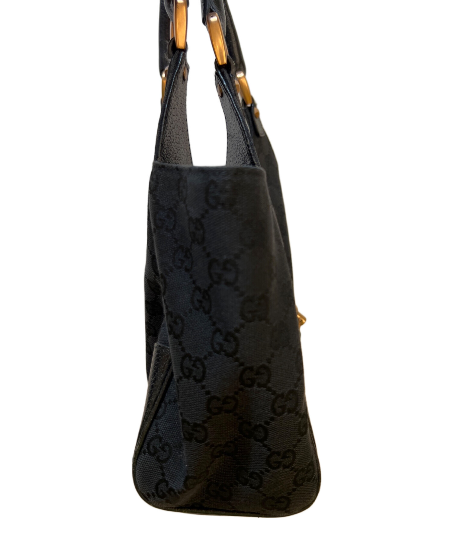 中古・古着通販】GUCCI (グッチ) ハンドバッグ ブラック｜ブランド