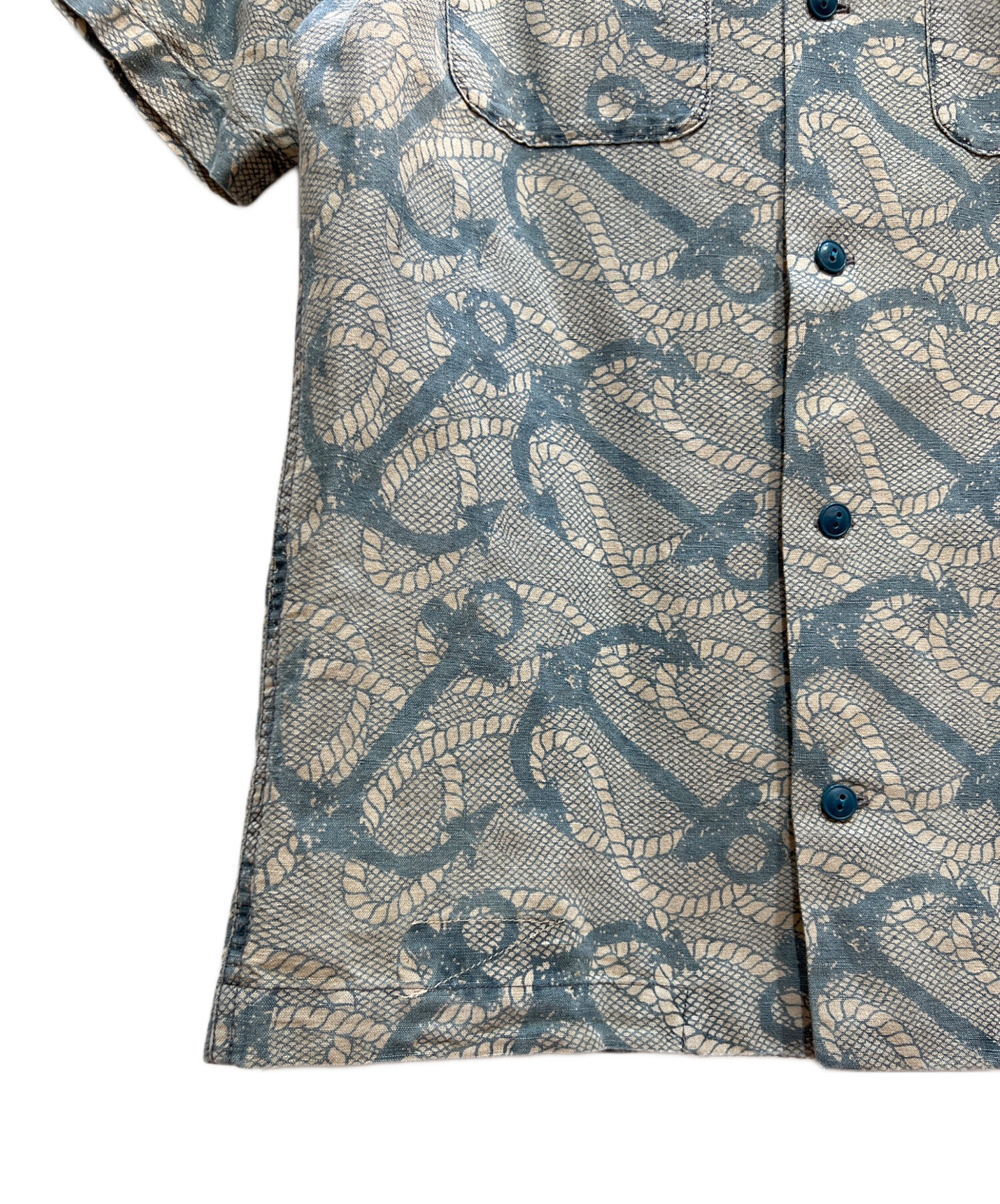 中古・古着通販】RRL (ダブルアールエル) 半袖シャツ ブルー サイズ:S
