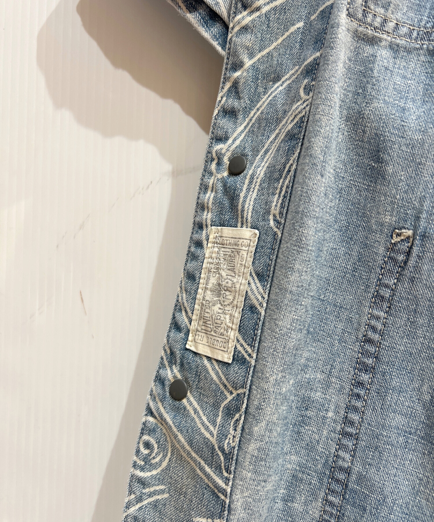 中古・古着通販】RRL (ダブルアールエル) 半袖シャツ ブルー サイズ:S