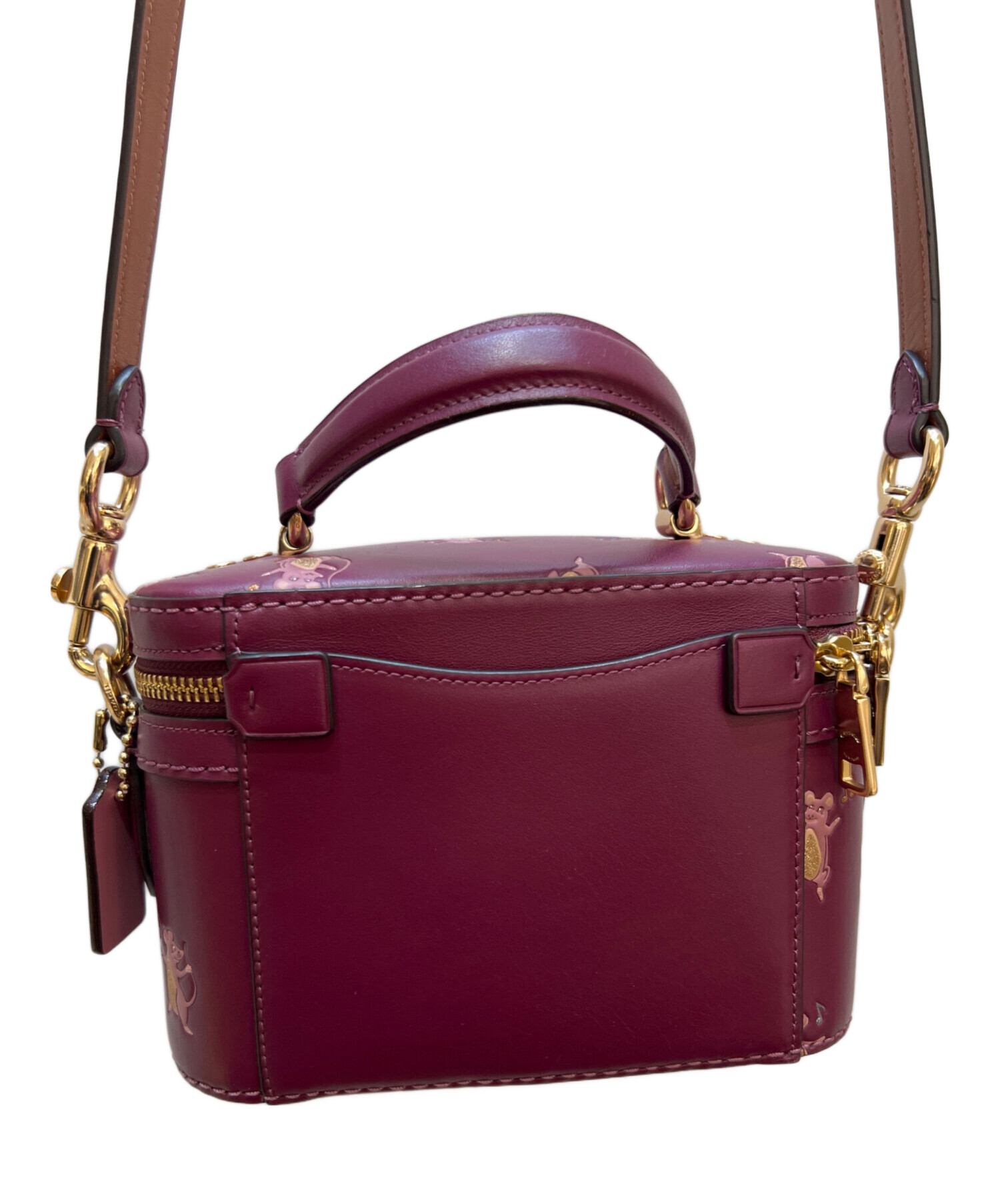 未使用　コーチ ワイン レザーケース ゴールド金具 ボルドー　希少レア 中古・古着通販】COACH (コーチ) 2WAYショルダーバッグ バイオレット