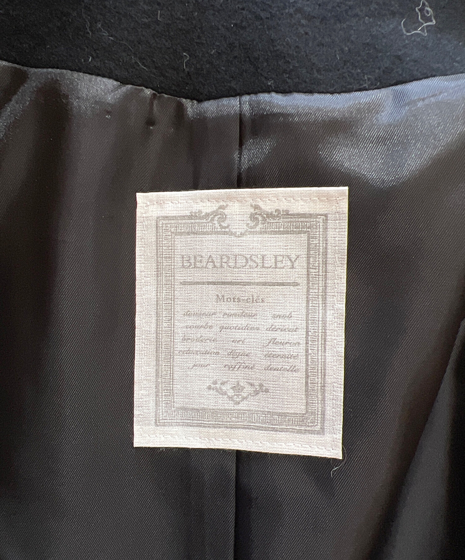 中古・古着通販】BEARDSLEY (ビアズリー) ポンチョコート ブラック