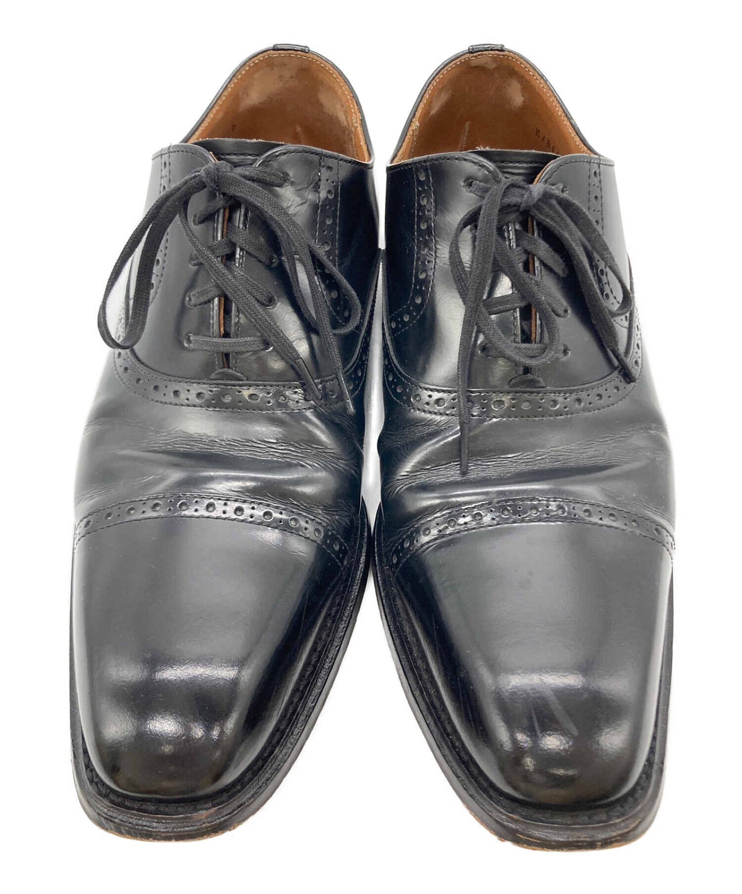 【未使用に近い】REGAL ブラック ビジネスカジュアルシューズ REGAL リーガル ストレートチップ 35HR ブラック GORE-TEX