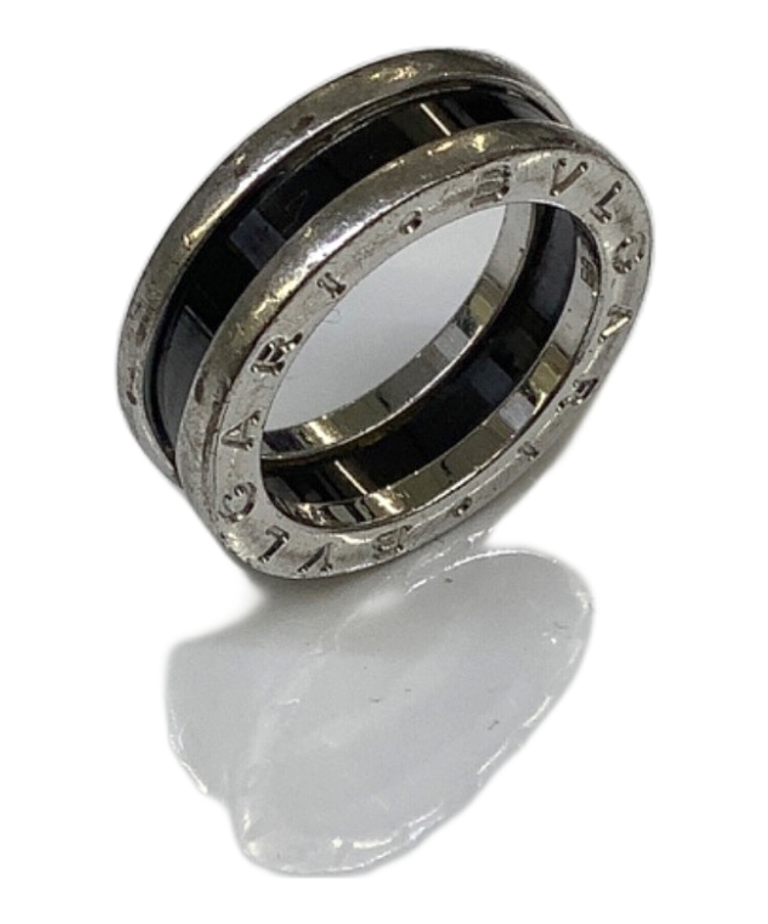 中古・古着通販】BVLGARI (ブルガリ) リング シルバー×ブラック サイズ