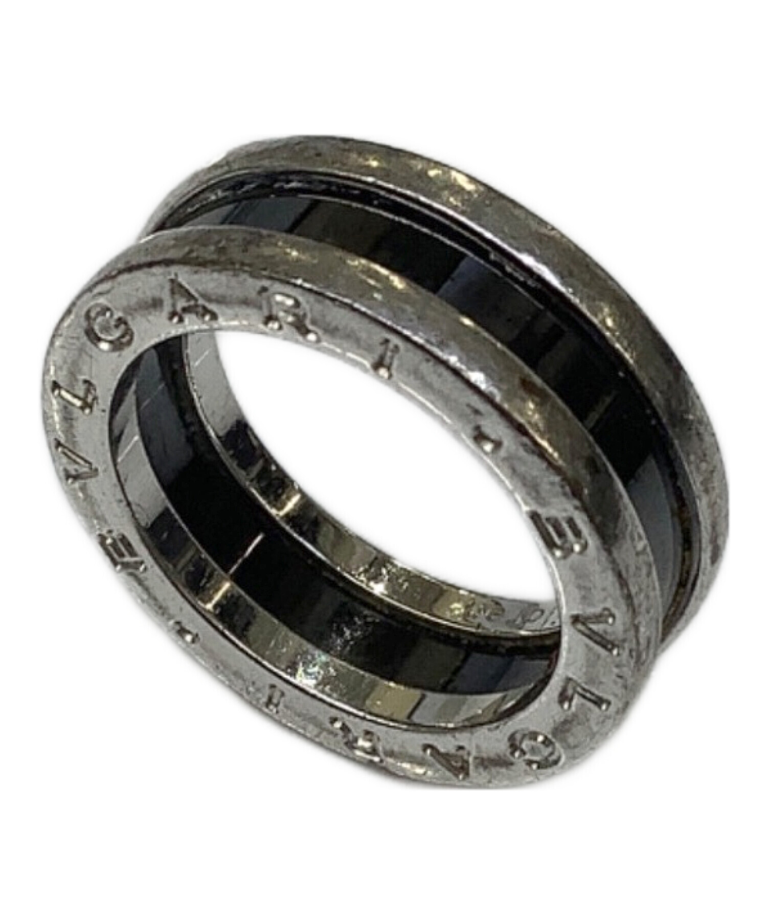 中古・古着通販】BVLGARI (ブルガリ) リング シルバー×ブラック サイズ