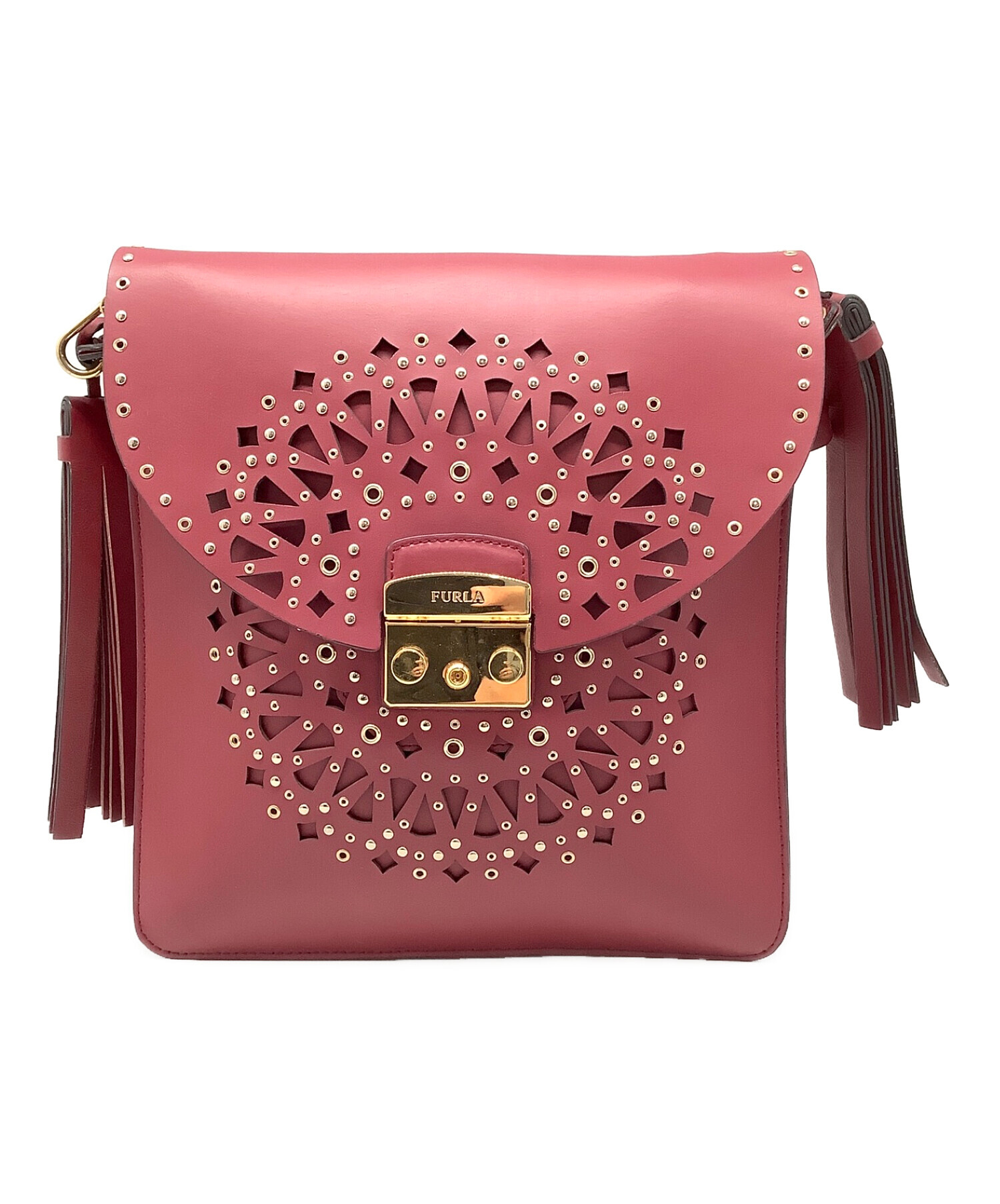 新品☆FURLA フルラ ショルダーバッグ ピンク アザレア レザー 【公式 
