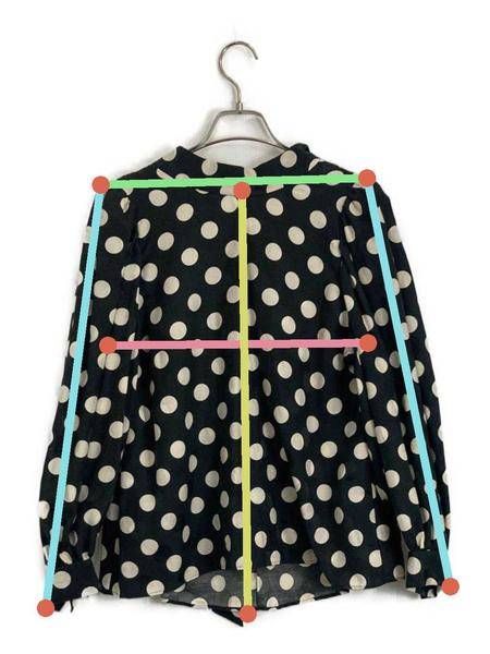 TOMORROW LAND シルクコットンドットプリント バックボウタイブラウス 中古・古着通販】TOMORROW LAND (トゥモローランド) シルクコットン