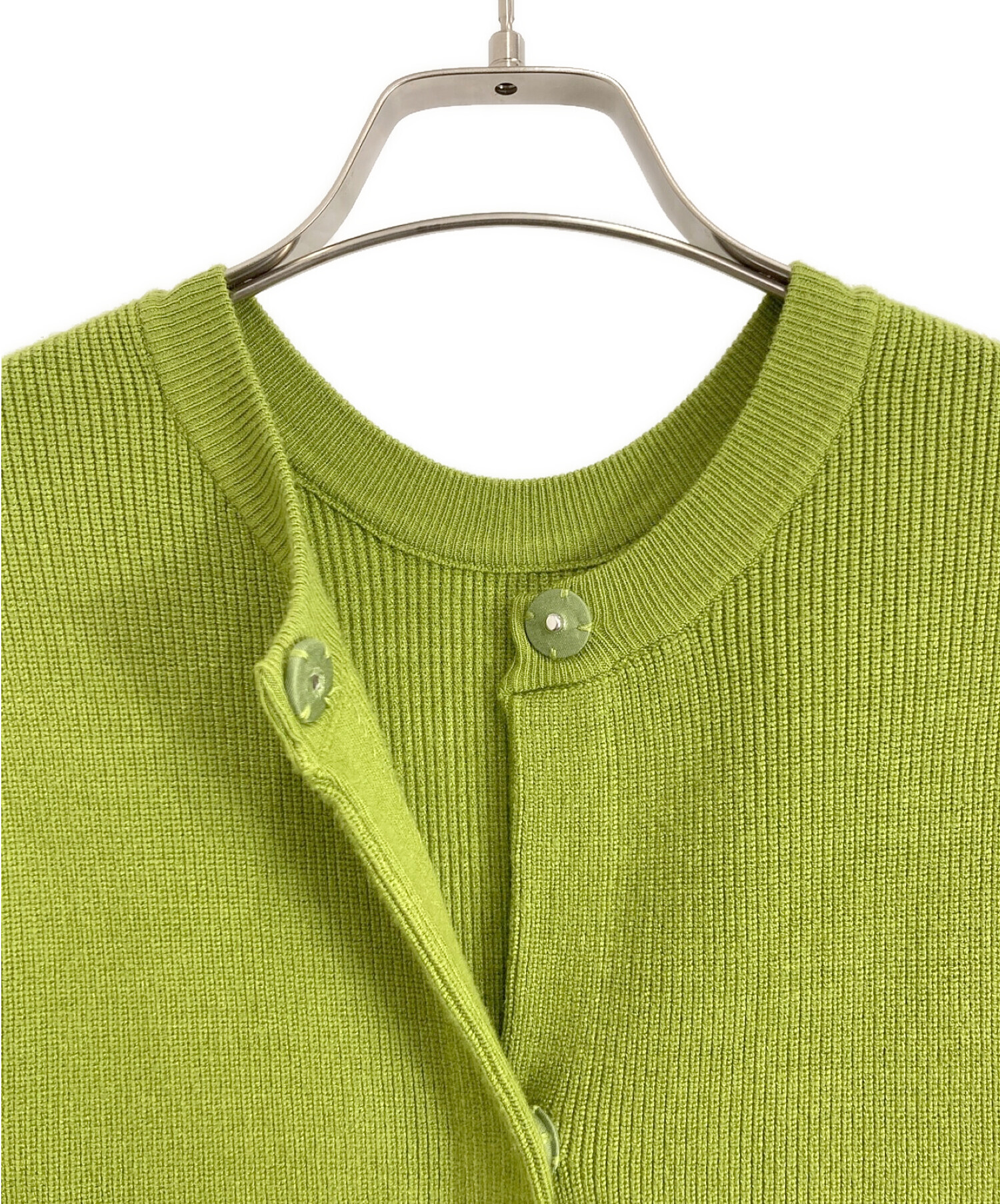 中古・古着通販】Ameri (アメリ) Ameri ニットベスト 黄緑 サイズ:S